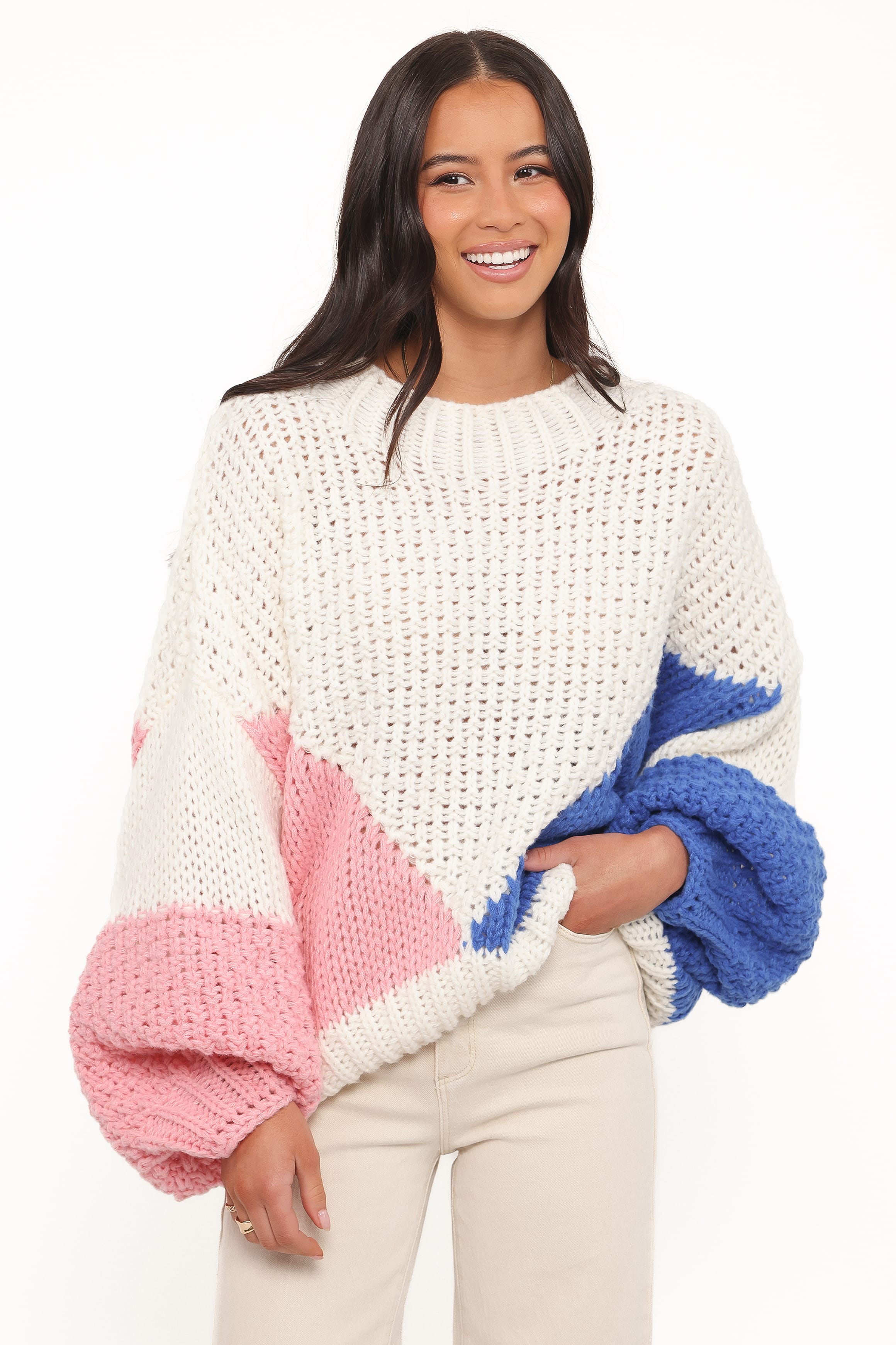 KNITWEAR Koda Pattern Knit Sweater - White Multi