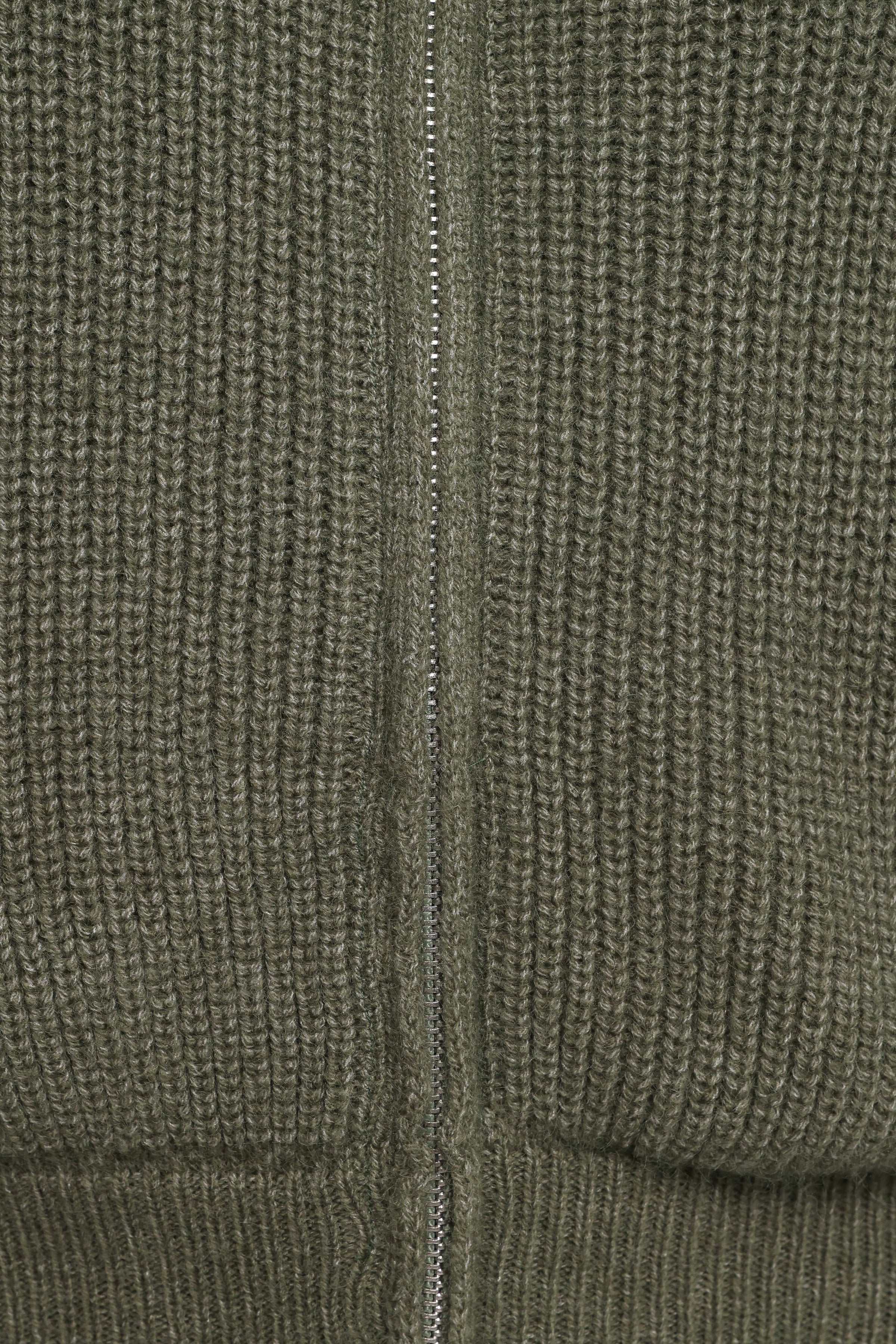 KNITWEAR Kourtney Zip Cardigan - Olive