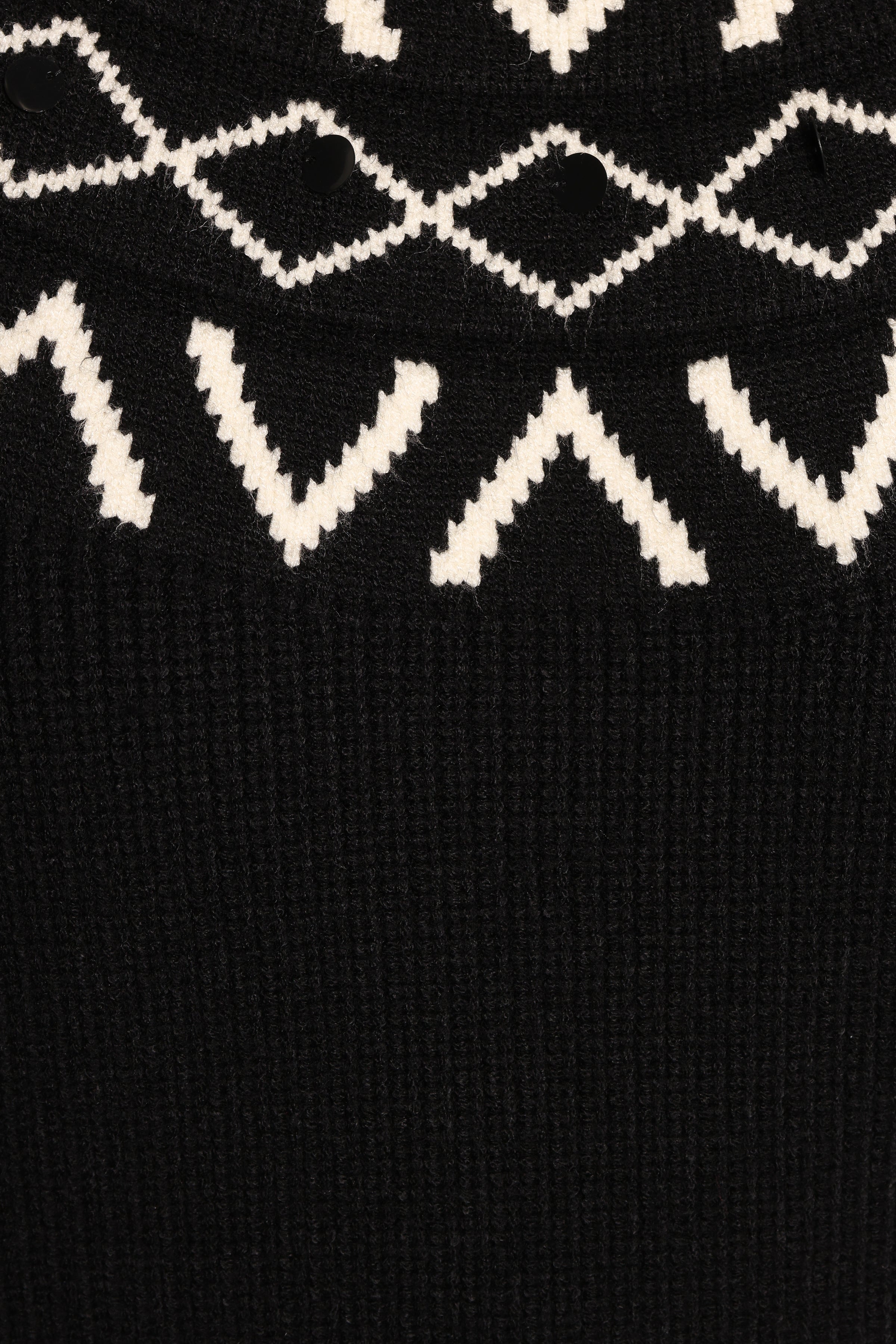 KNITWEAR Lee Fairisle Knit Sweater - Black/Cream