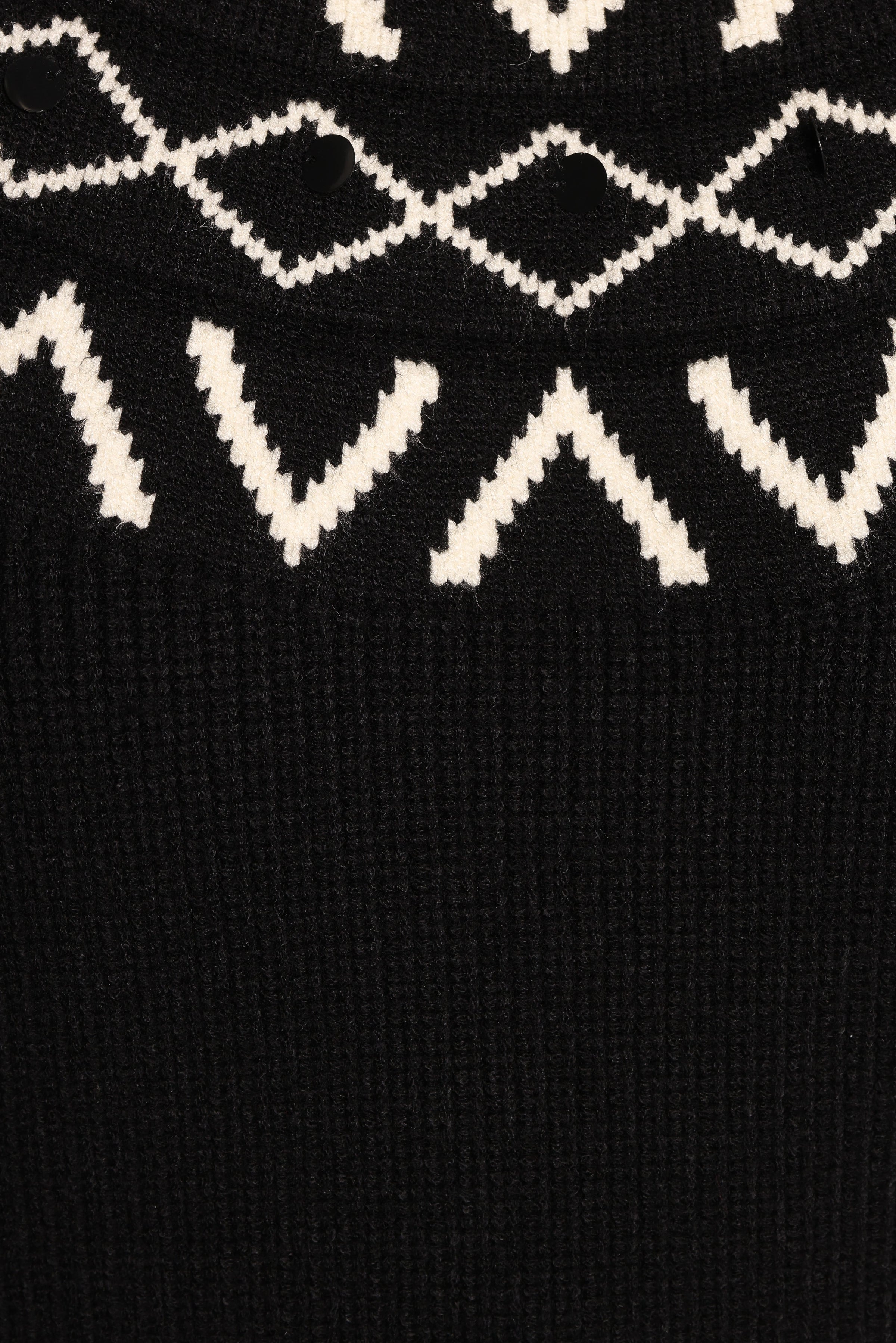 KNITWEAR Lee Fairisle Knit Sweater - Black/Cream