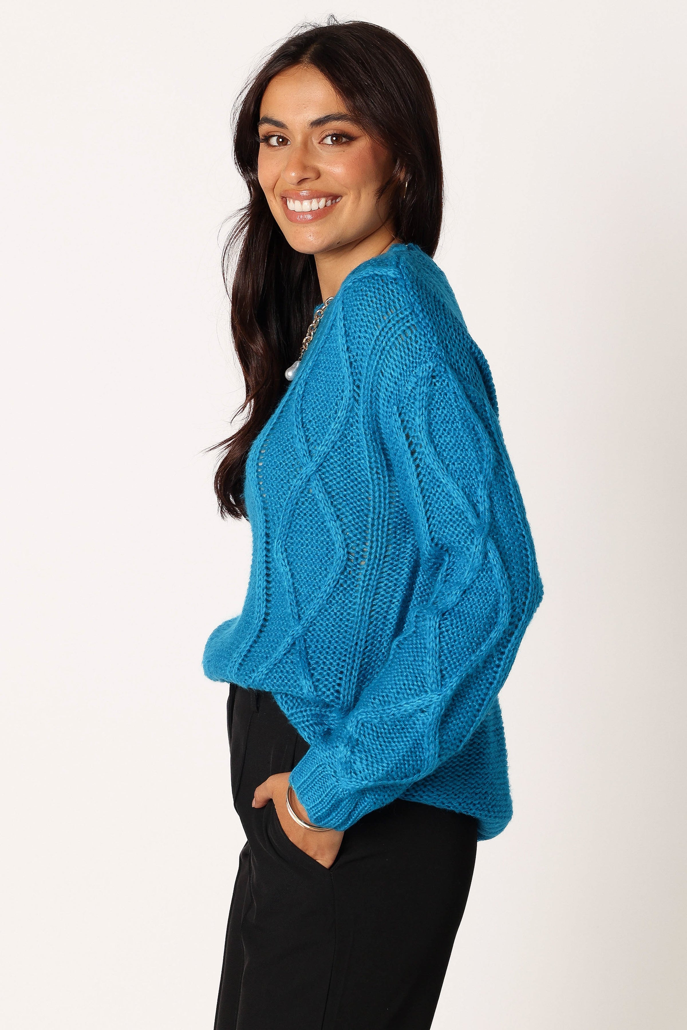 KNITWEAR @Michaela Knit Sweater - Royal Blue