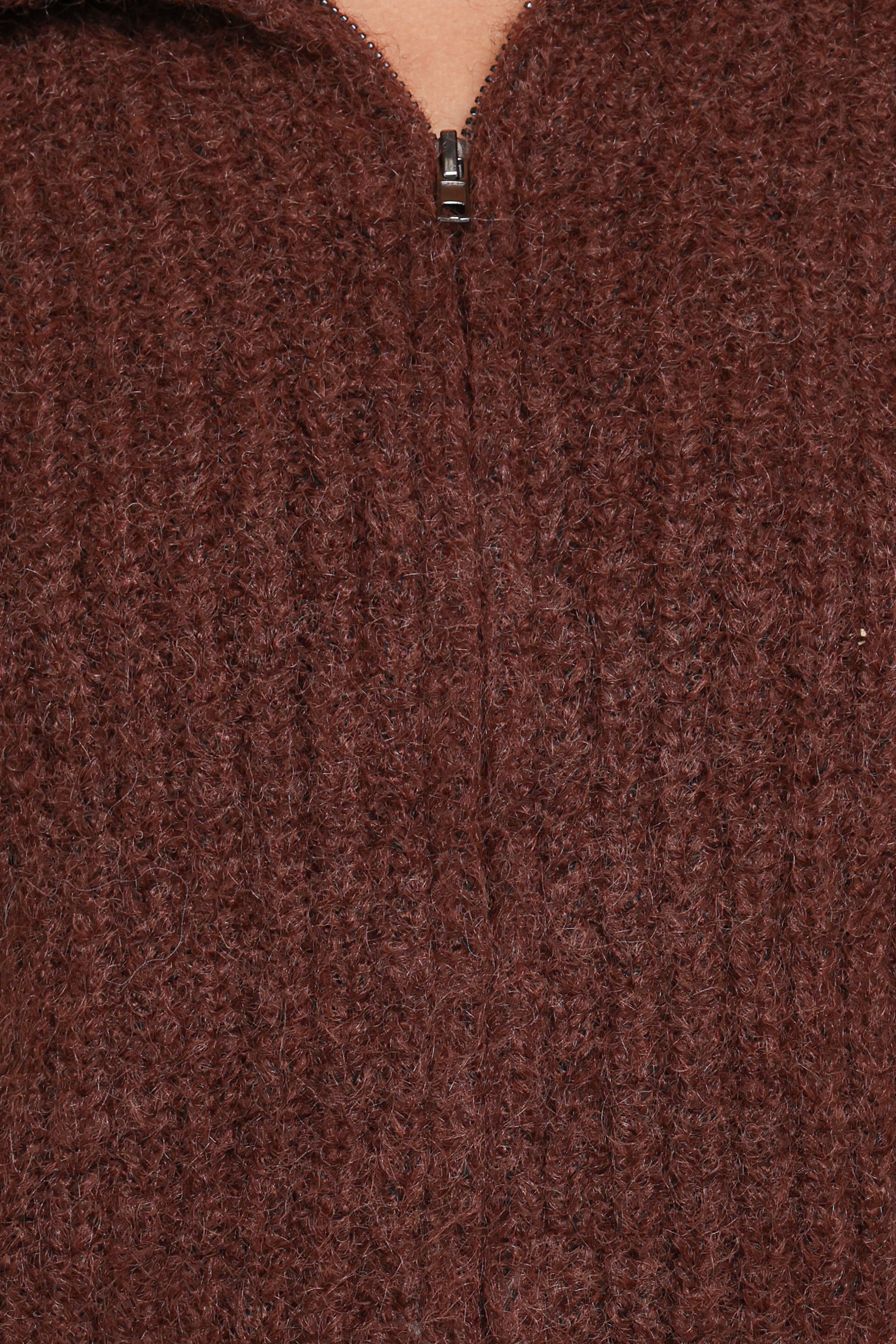 KNITWEAR Miffy Zip Through Cardigan - Chocolate