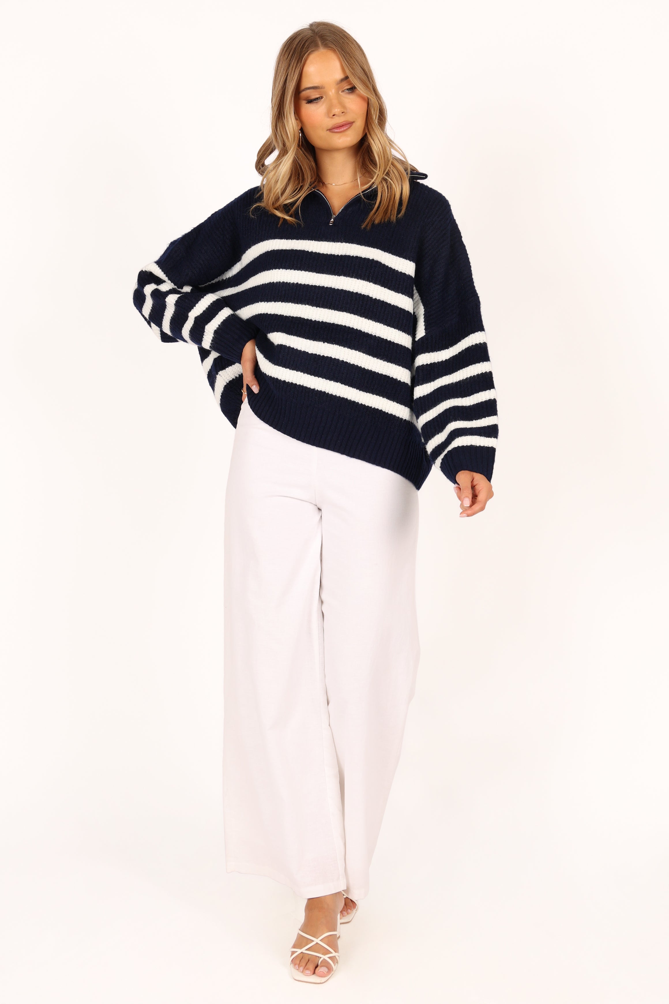 KNITWEAR Miranda Knit Sweater - Navy