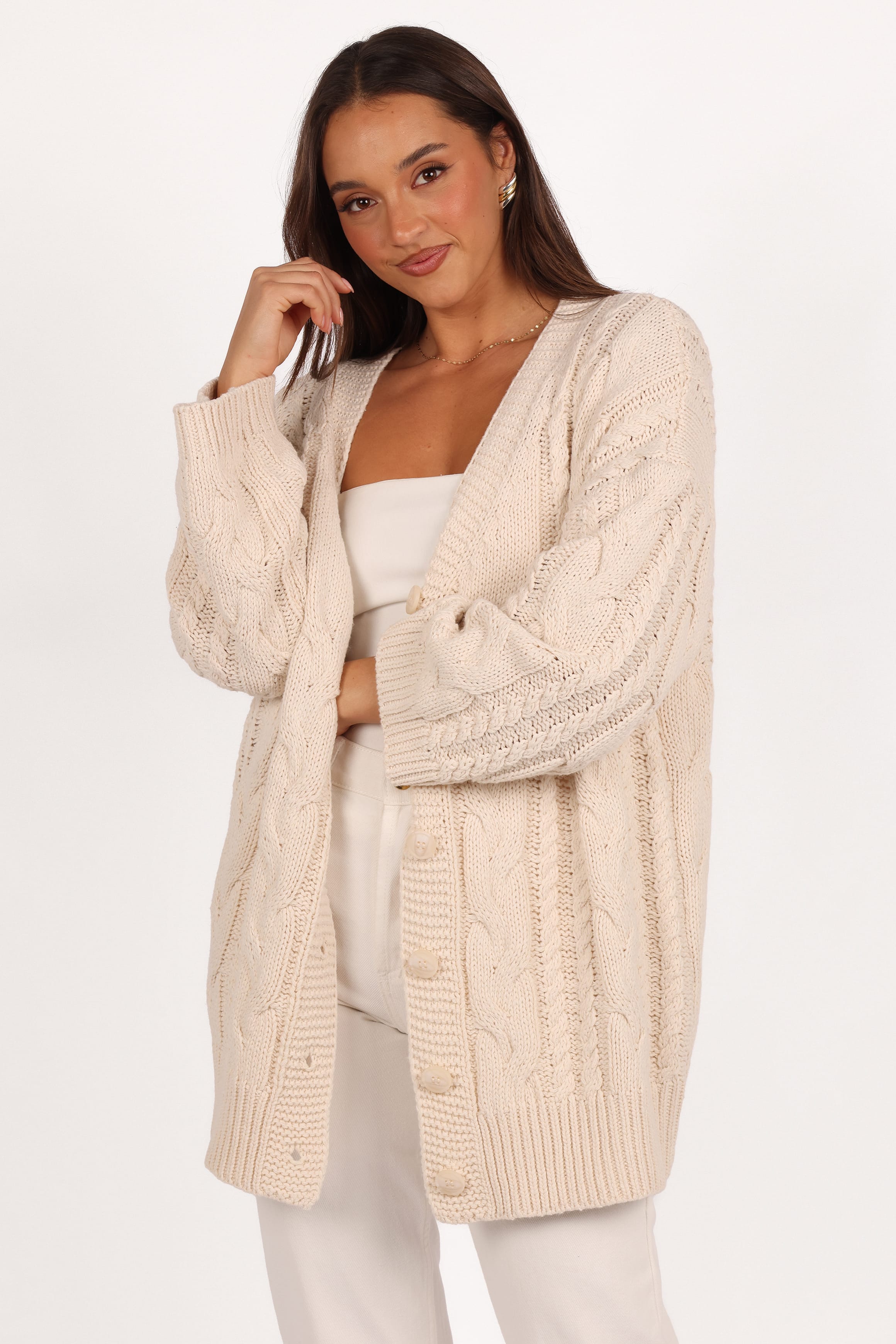KNITWEAR Monique Cardigan - Cream
