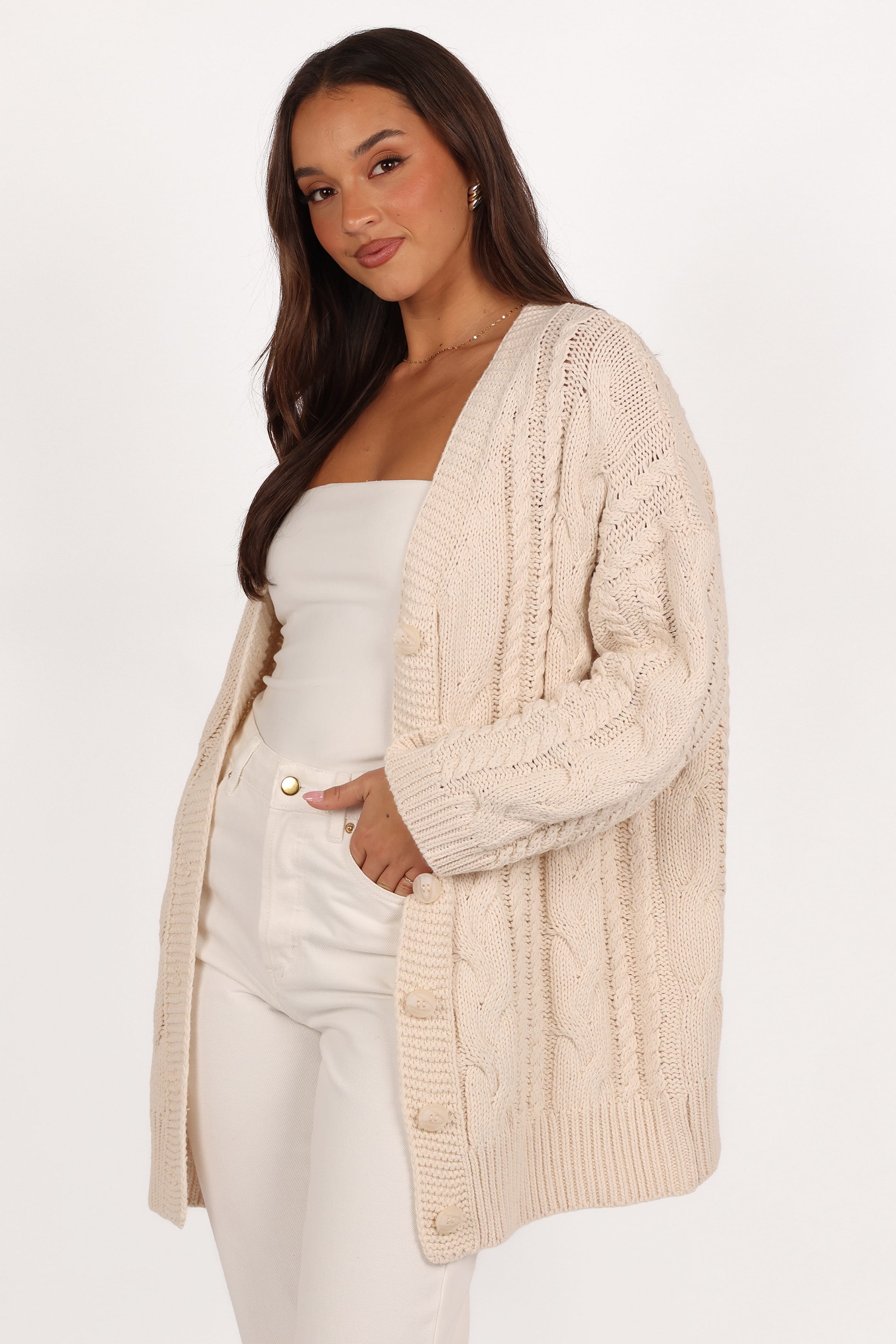 KNITWEAR Monique Cardigan - Cream