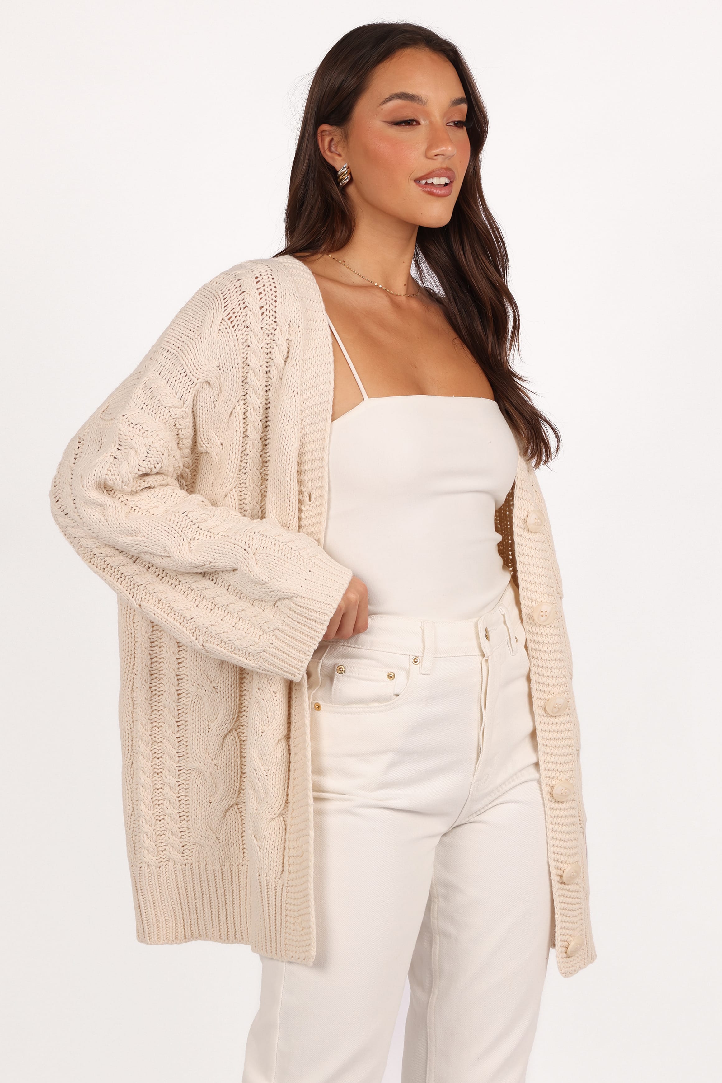 KNITWEAR Monique Cardigan - Cream