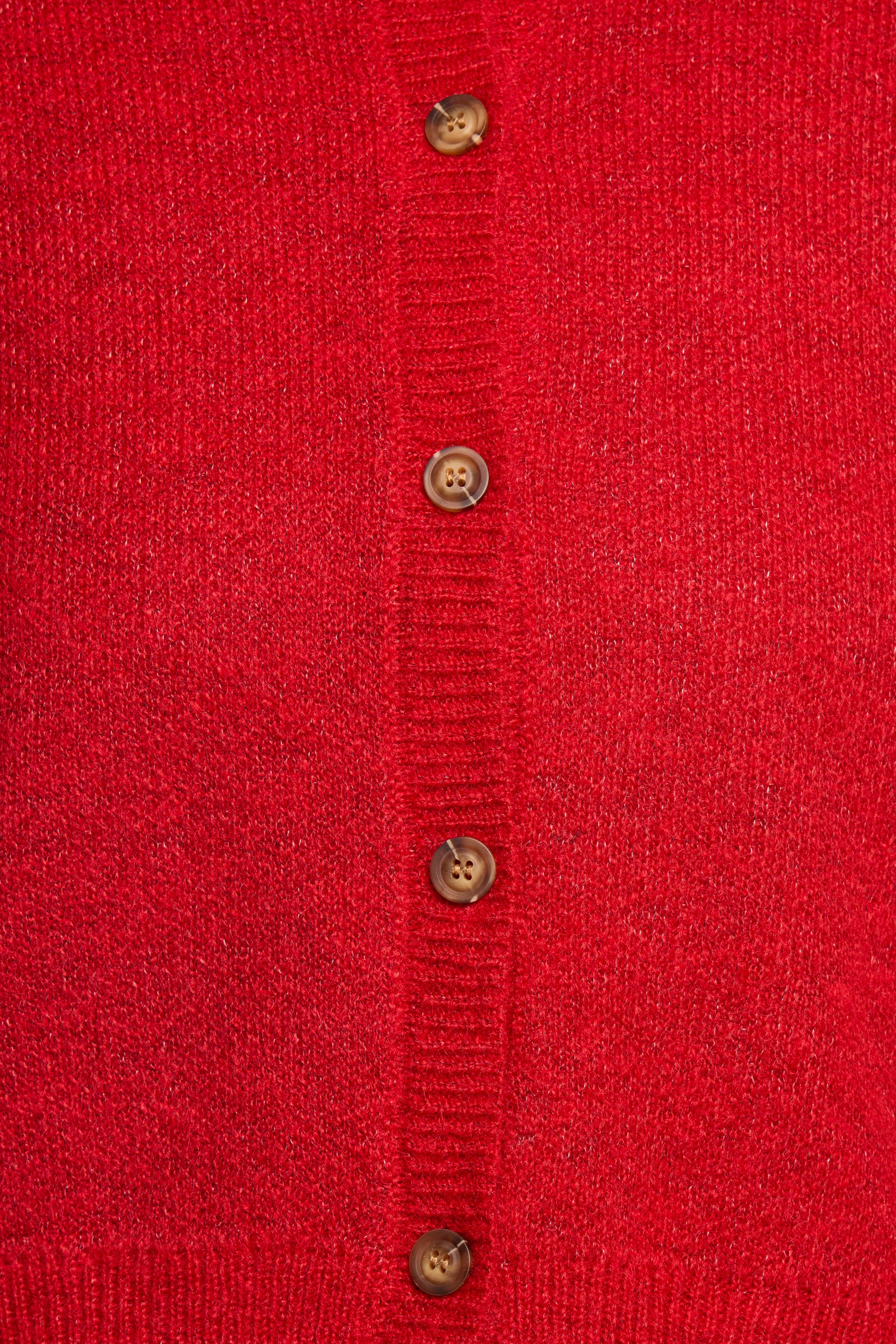 KNITWEAR Naya Collar Cardigan - Red