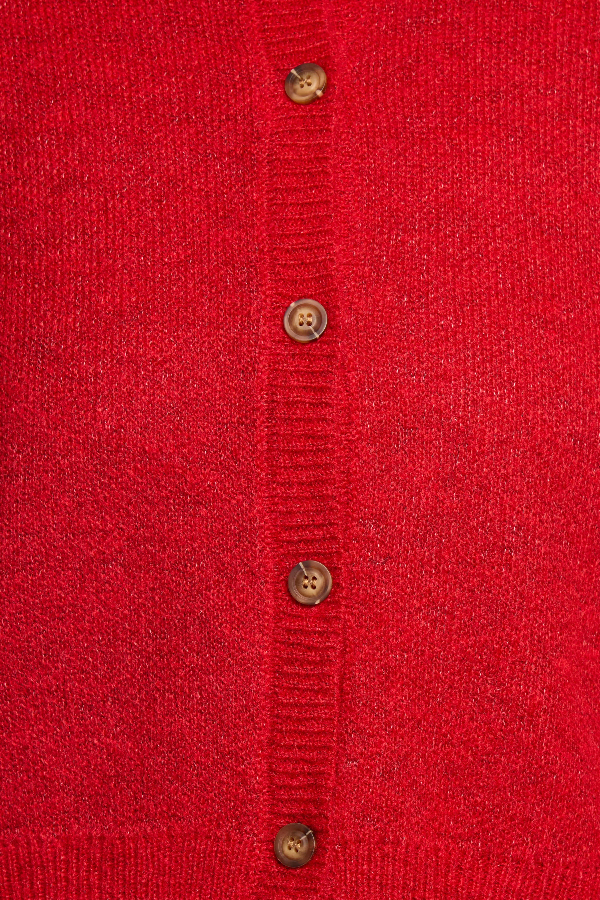 KNITWEAR Naya Collar Cardigan - Red