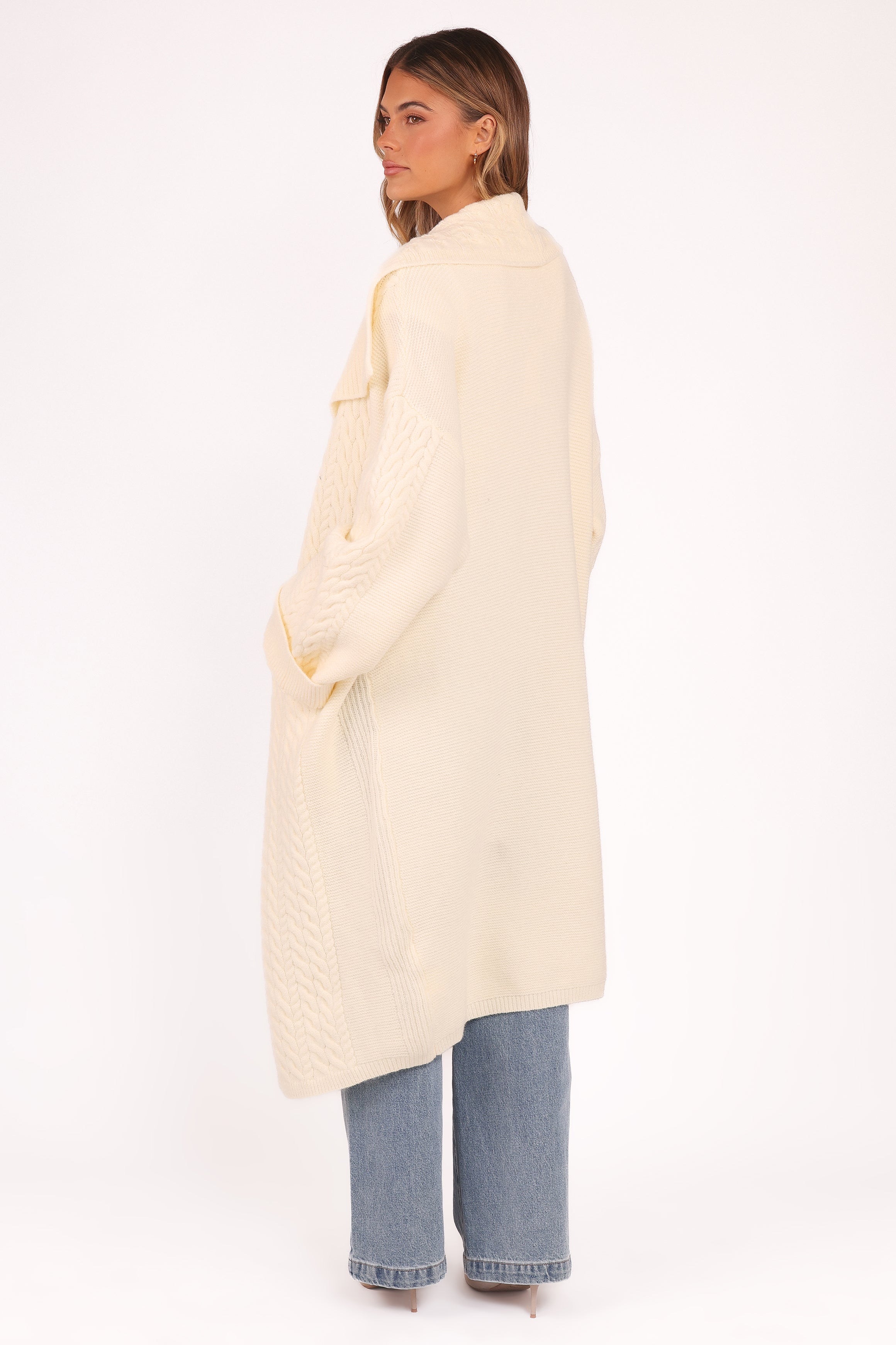 KNITWEAR Nova Long Cardigan - Cream