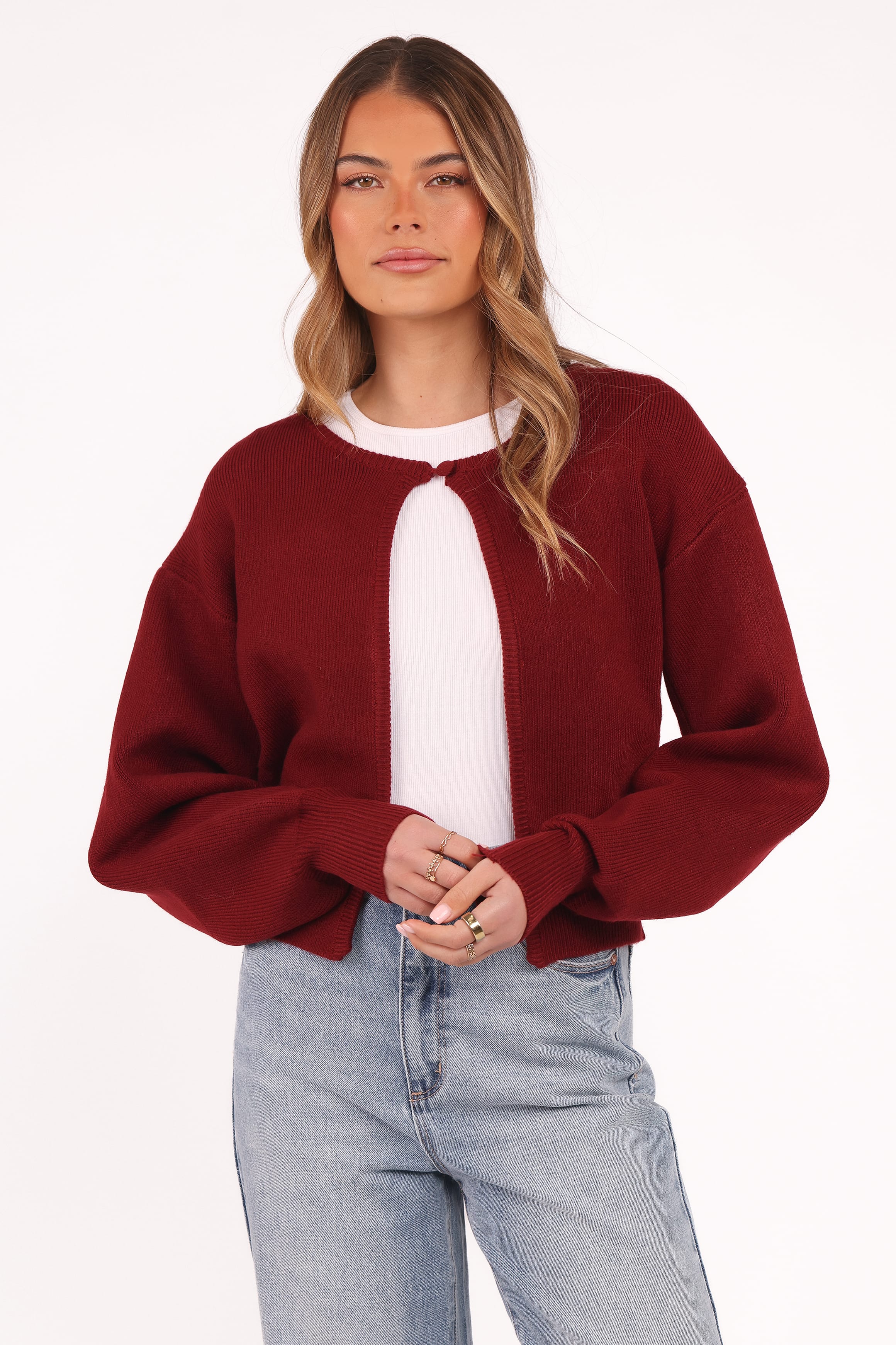 KNITWEAR Ripley Knit Cardigan - Berry