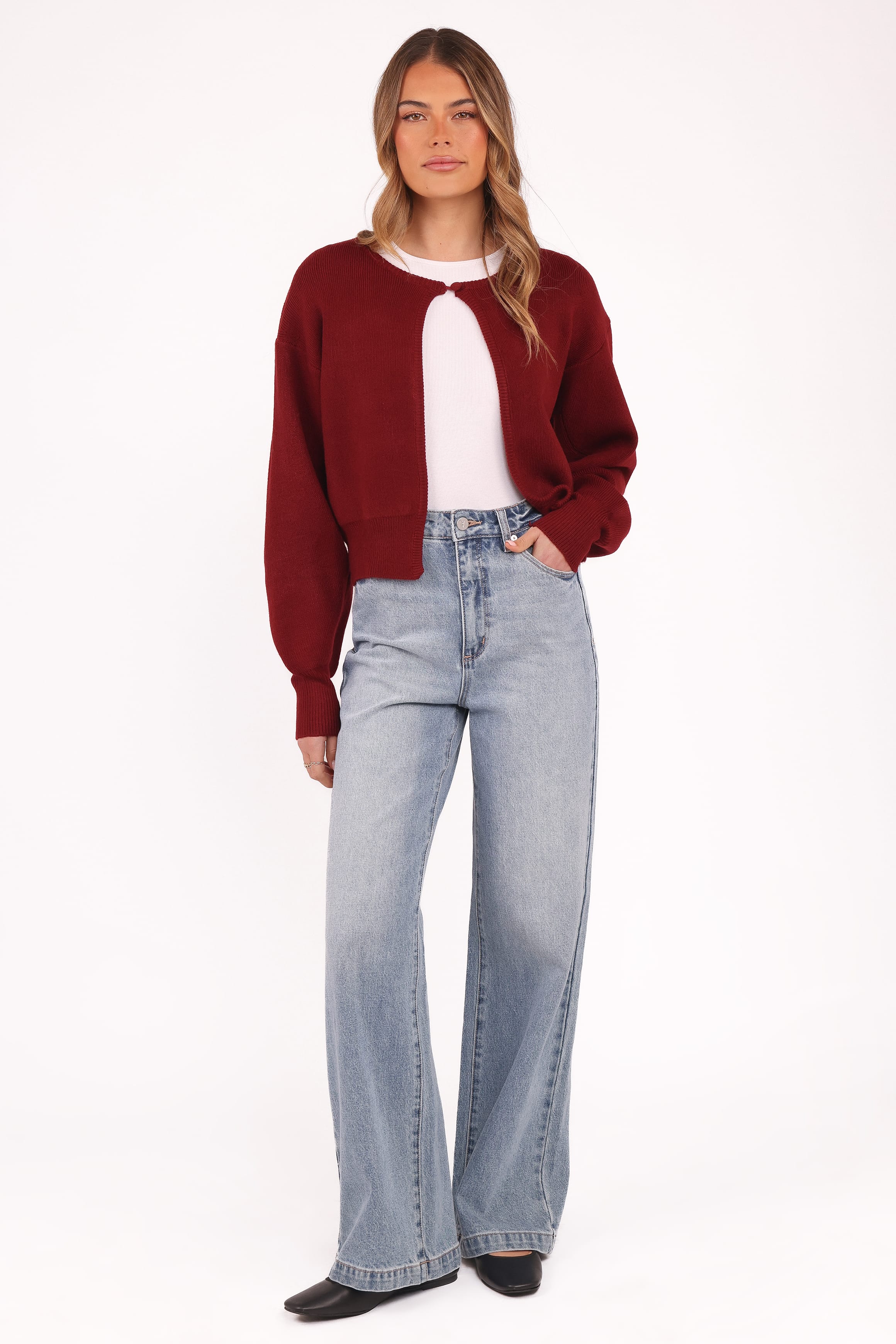 KNITWEAR Ripley Knit Cardigan - Berry