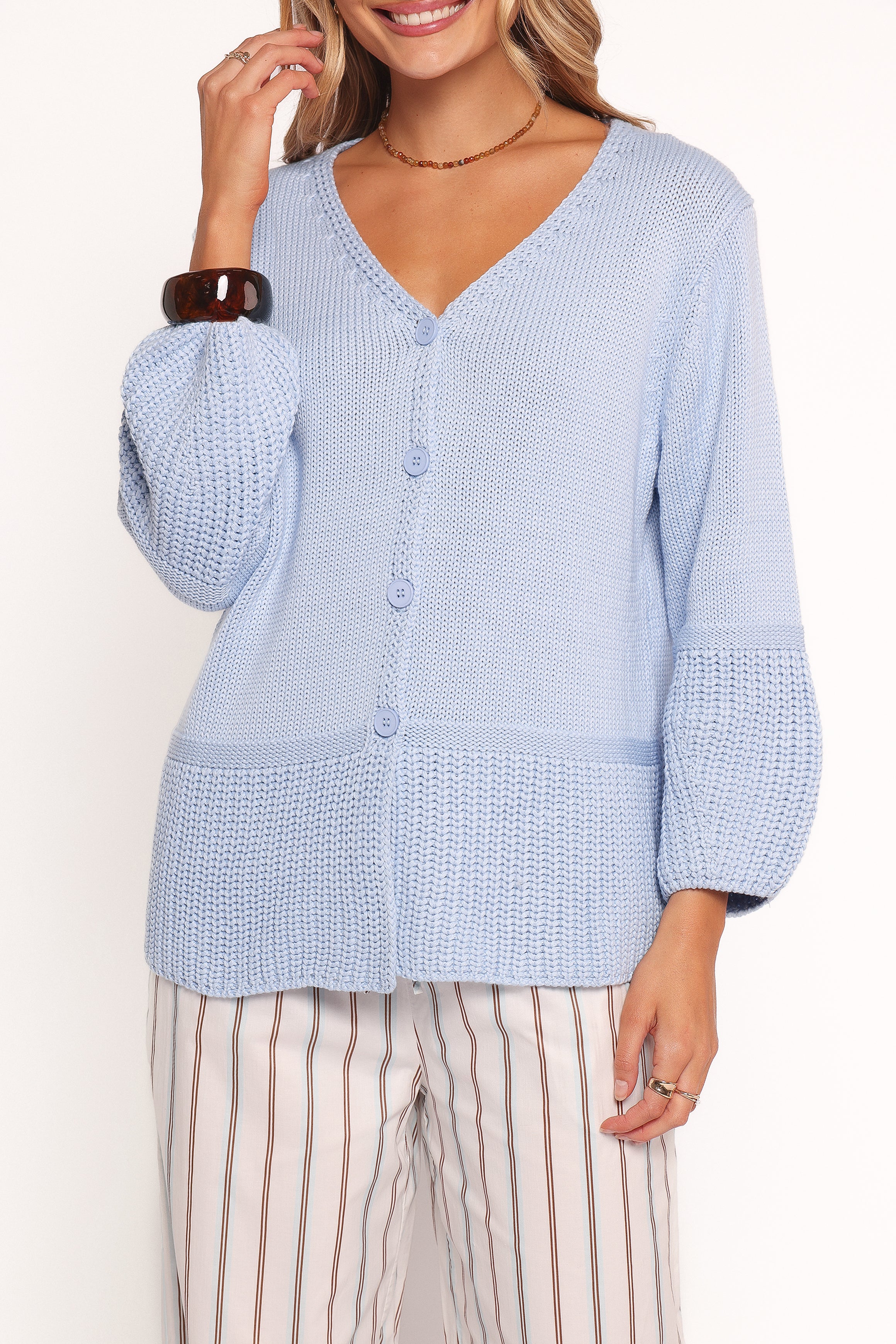 KNITWEAR Rudy Cardigan - Cornflower Blue