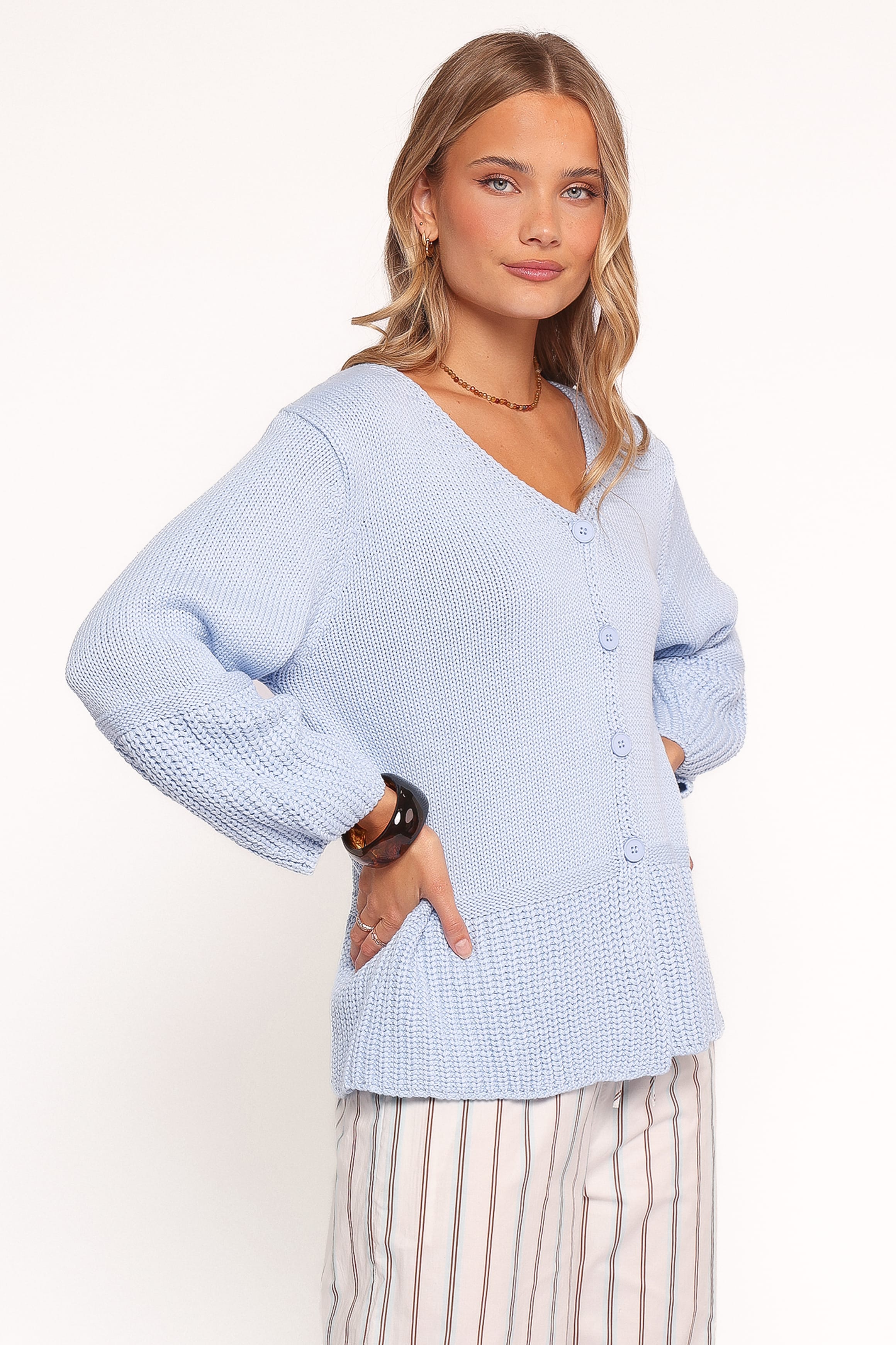 KNITWEAR Rudy Cardigan - Cornflower Blue