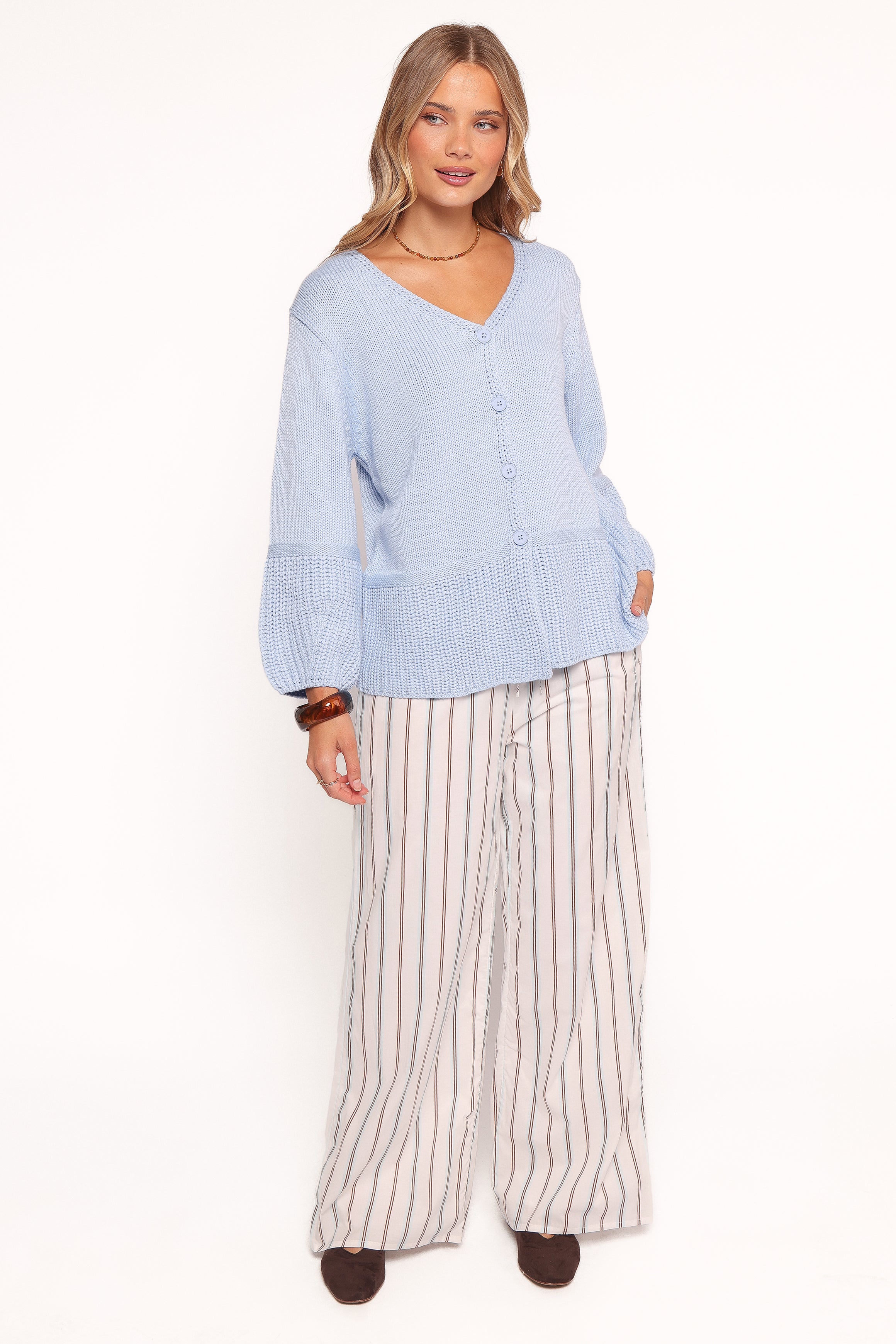 KNITWEAR Rudy Cardigan - Cornflower Blue