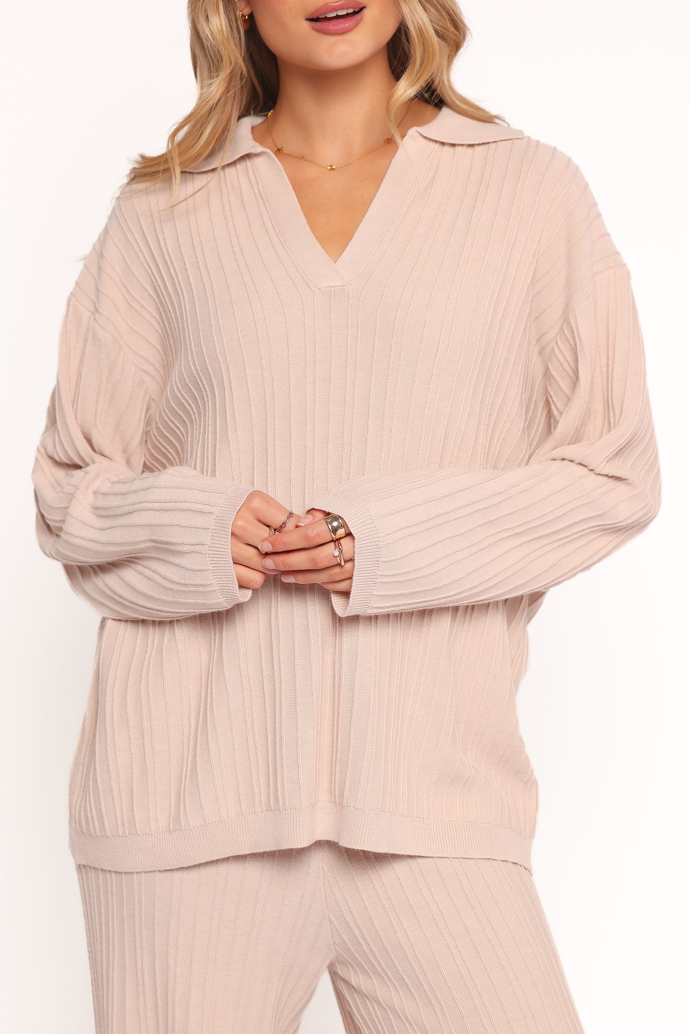 KNITWEAR Sonole Ribbed Knit Sweater - Oat