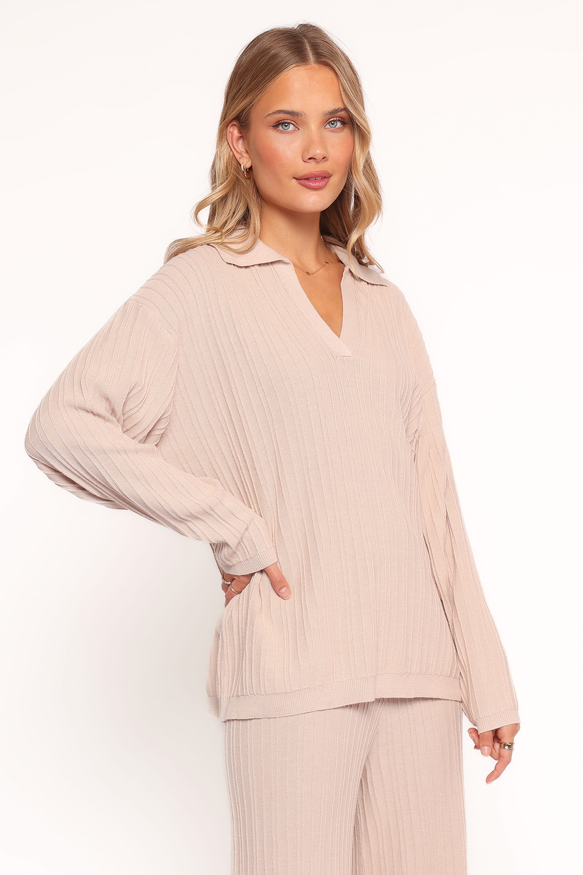 KNITWEAR Sonole Ribbed Knit Sweater - Oat