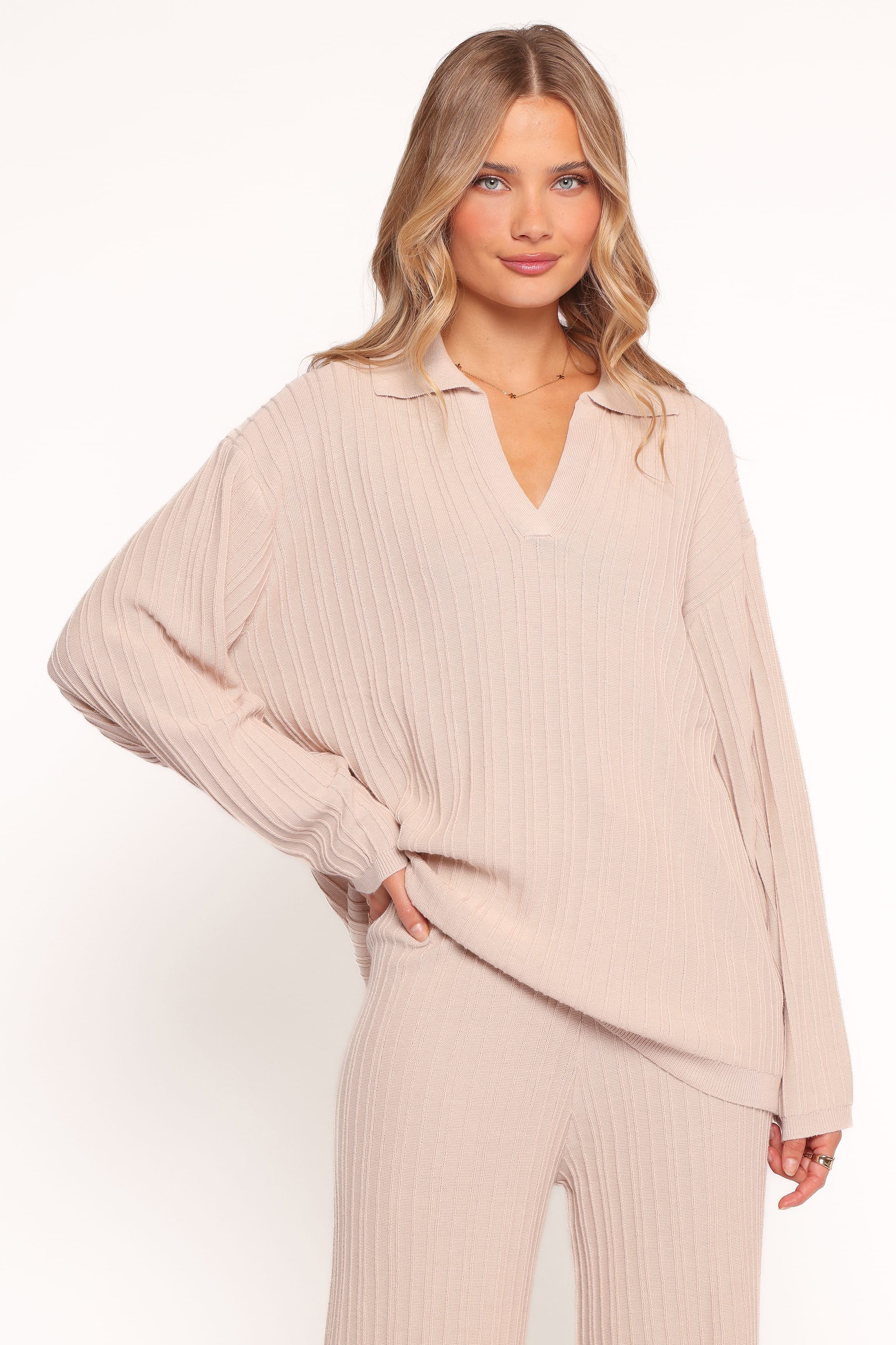 KNITWEAR Sonole Ribbed Knit Sweater - Oat