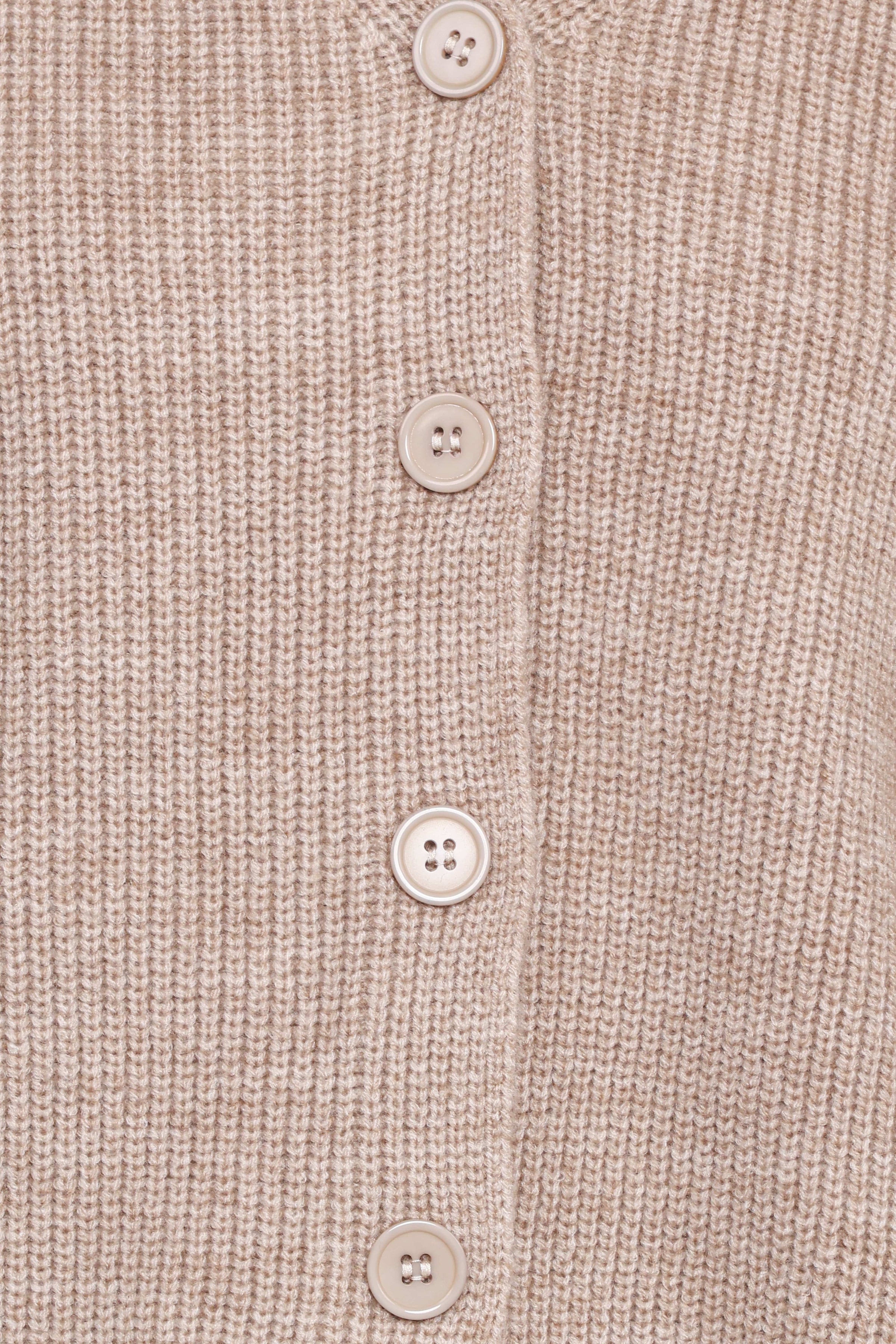 KNITWEAR Sybil Button Front Cardigan - Mushroom