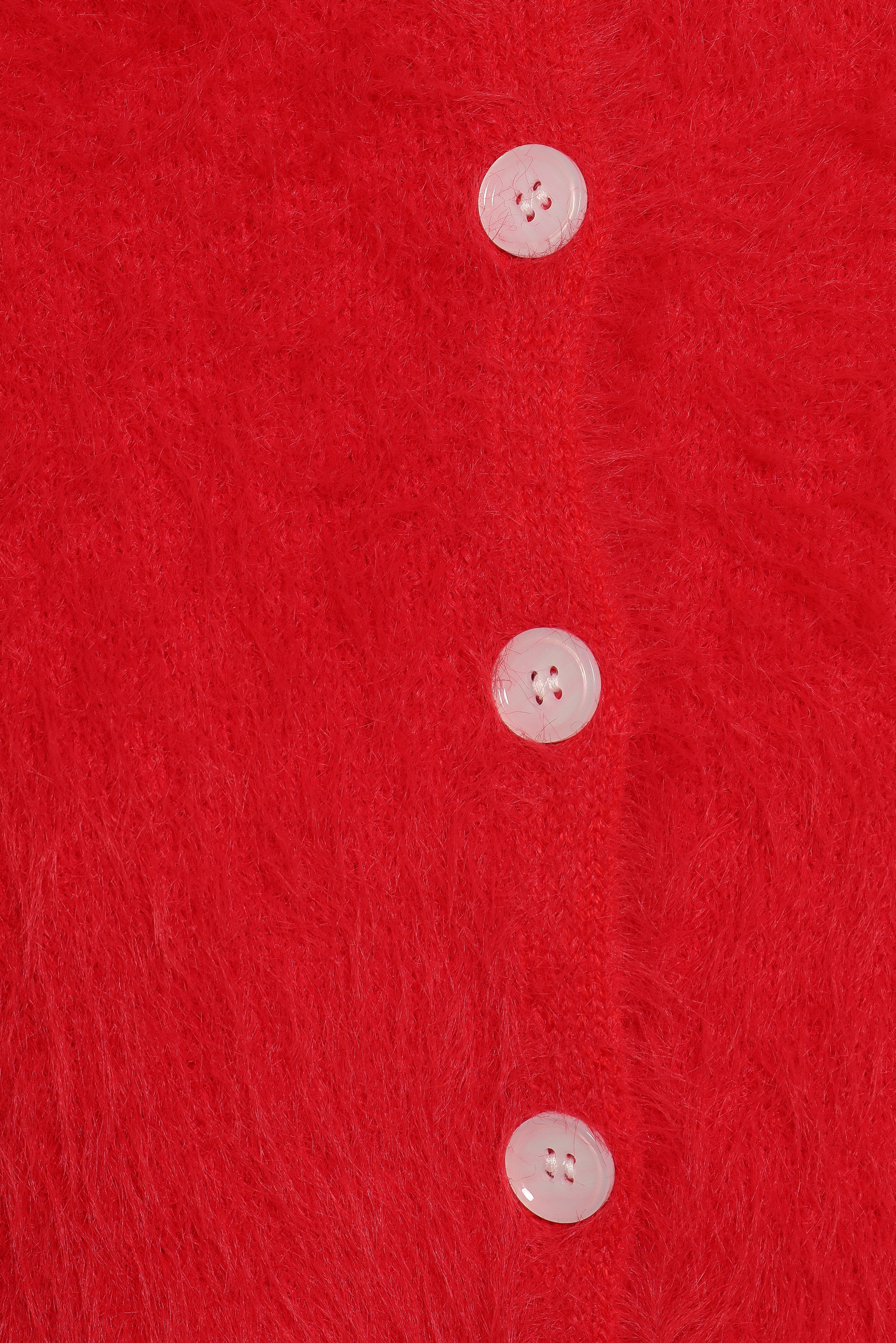 KNITWEAR Tavan Crop Button Front Cardigan - Red