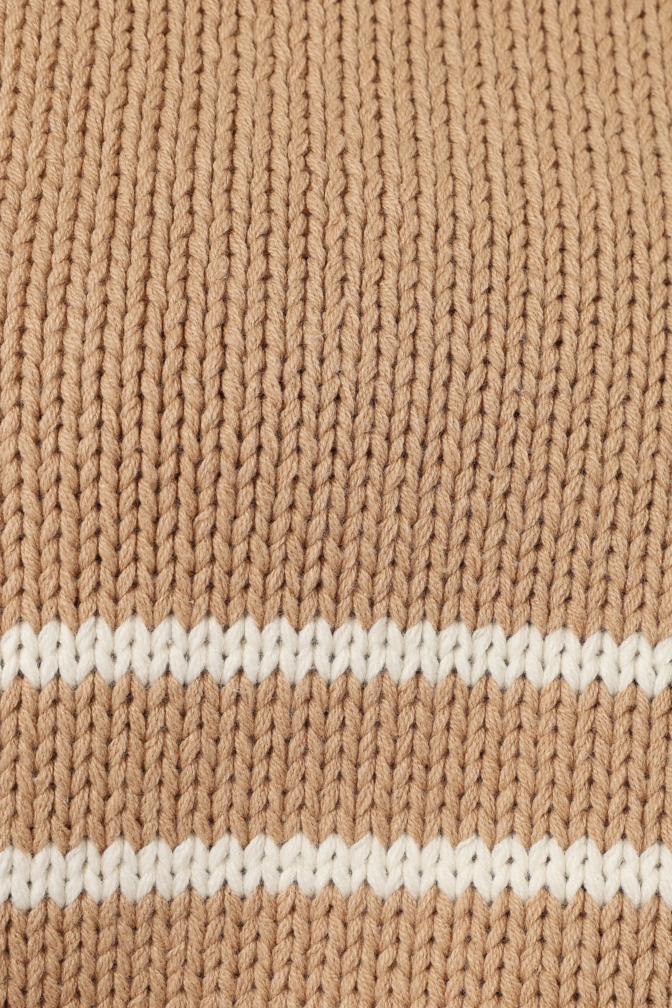 KNITWEAR Tenzie Stripe Knit Sweater - Mocha Cream