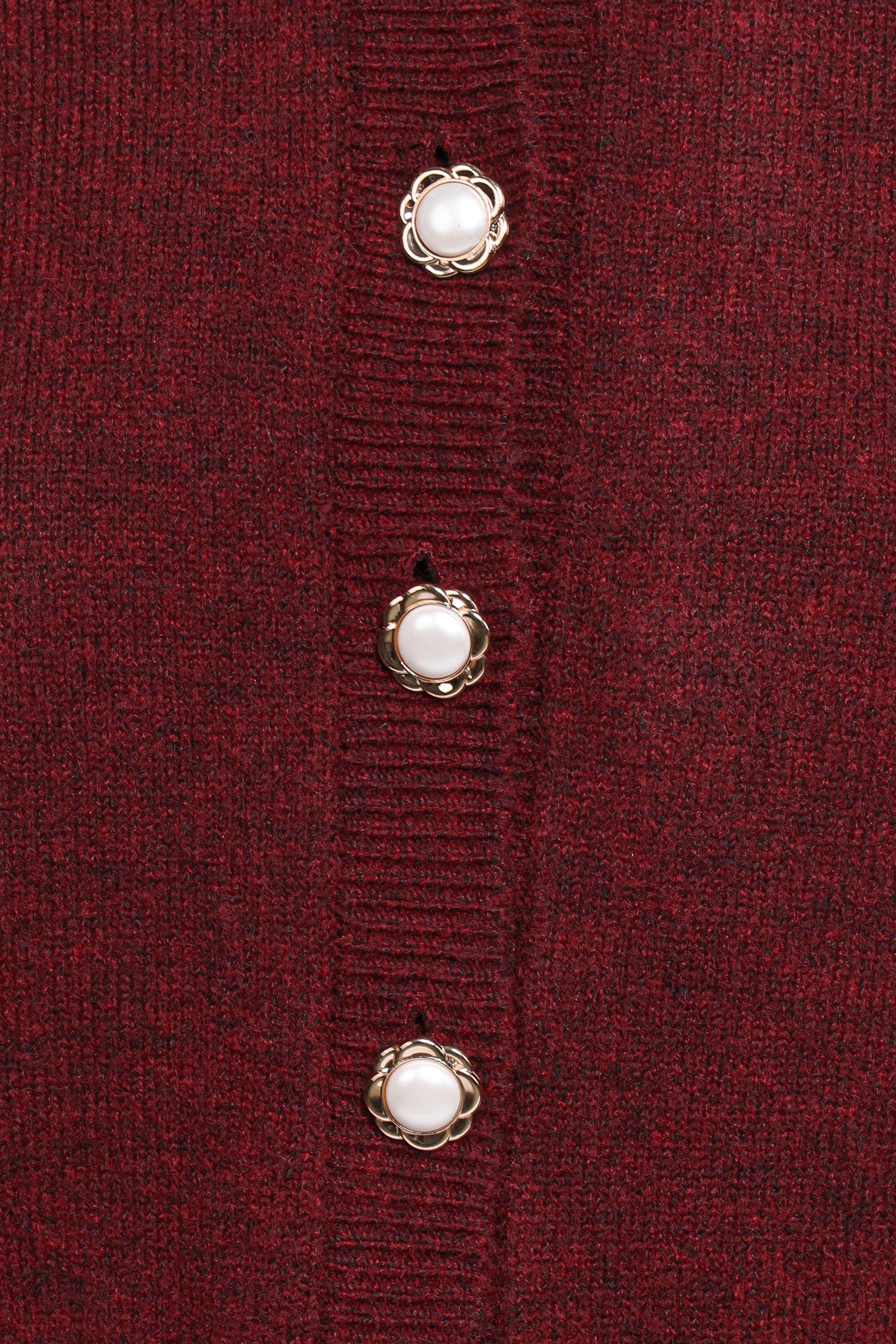 KNITWEAR Thelma Trumpet Sleeve Cardigan - Cabernet