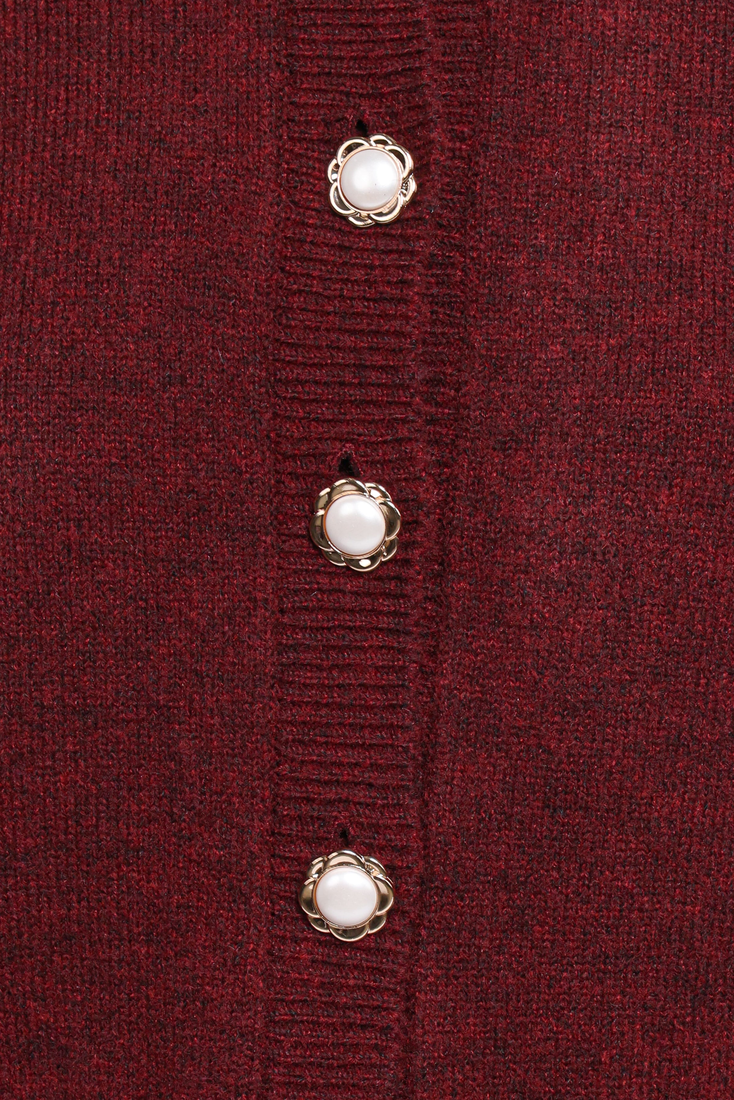 KNITWEAR Thelma Trumpet Sleeve Cardigan - Cabernet