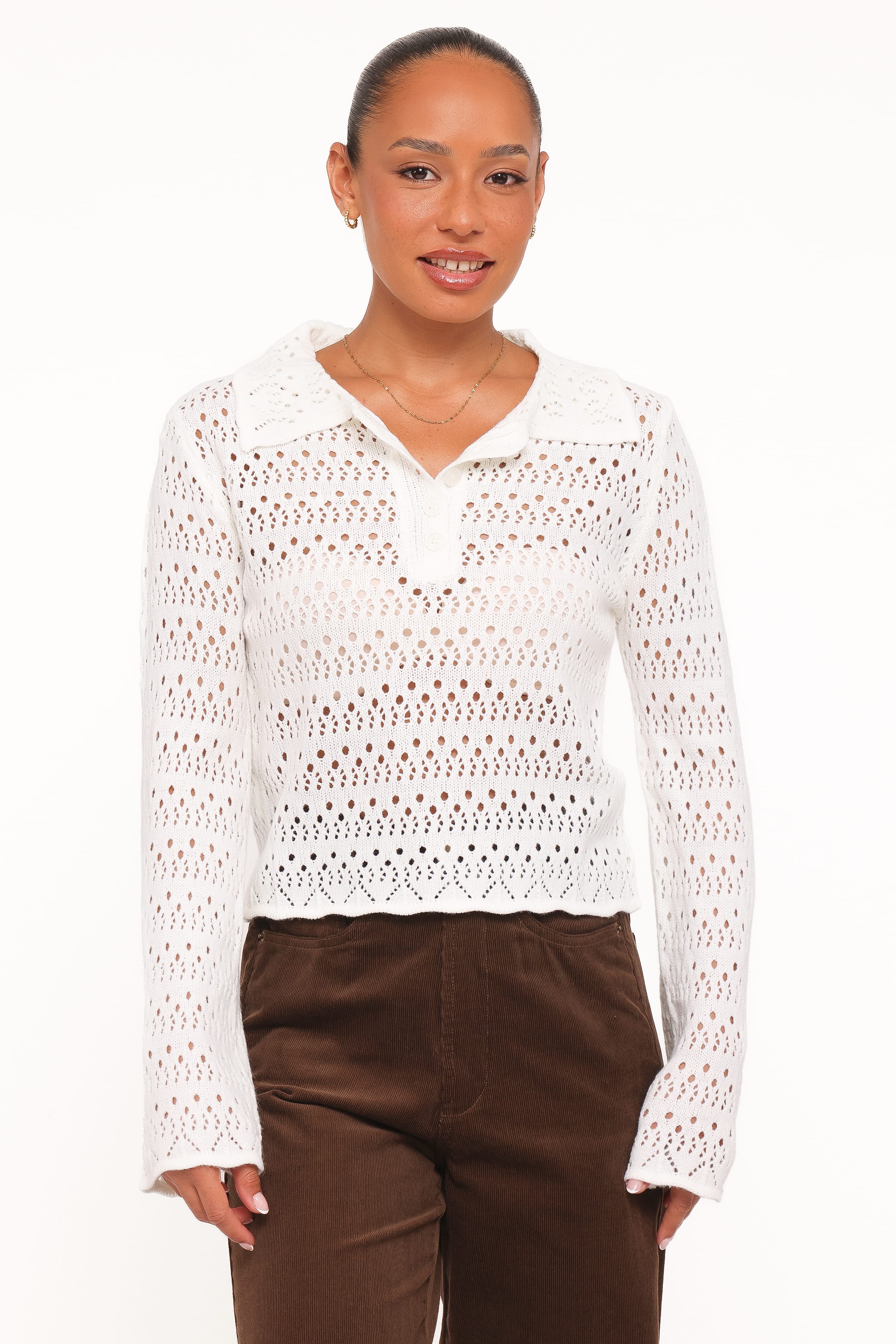 KNITWEAR Valana Knit Sweater - White