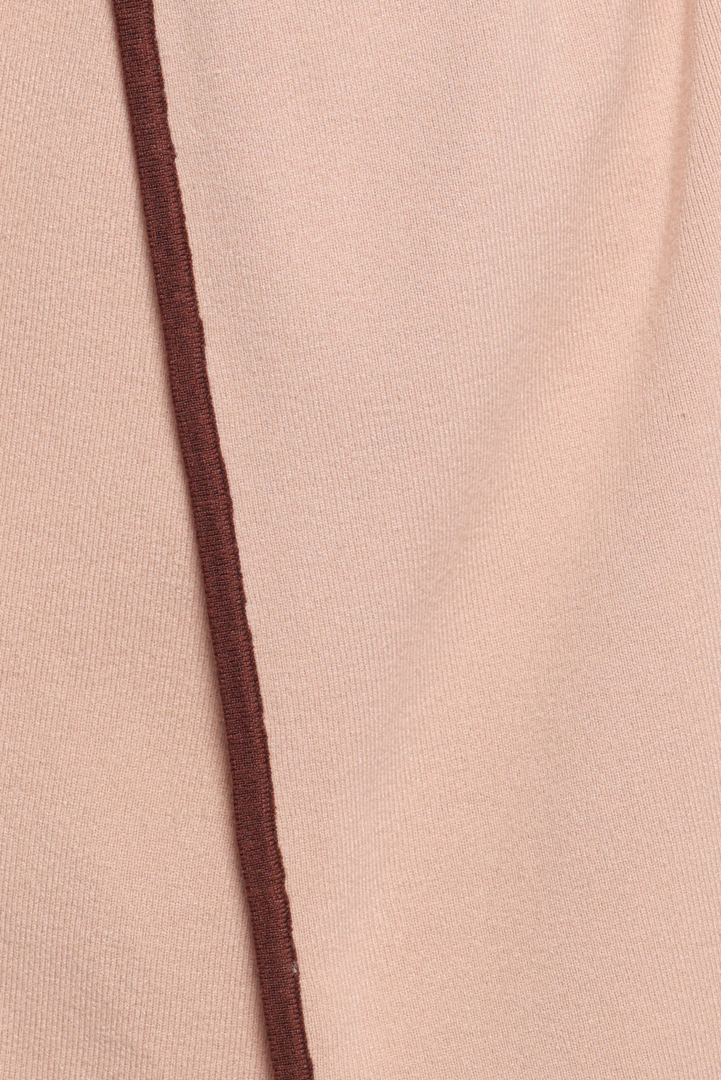 KNITWEAR Vallis Contrast Trim Long Cardigan - Beige
