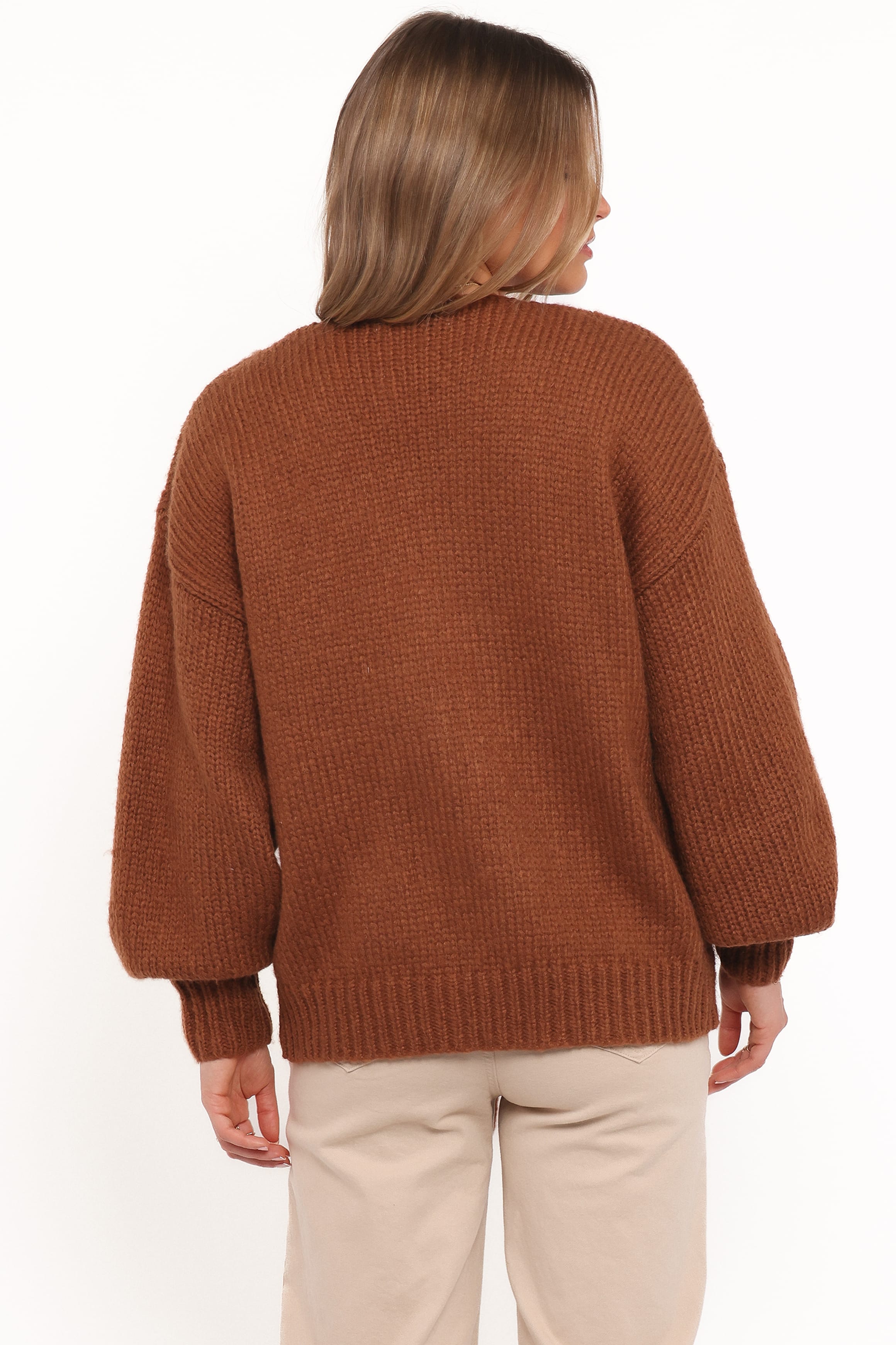 KNITWEAR Vienna Bow Cardigan - Camel