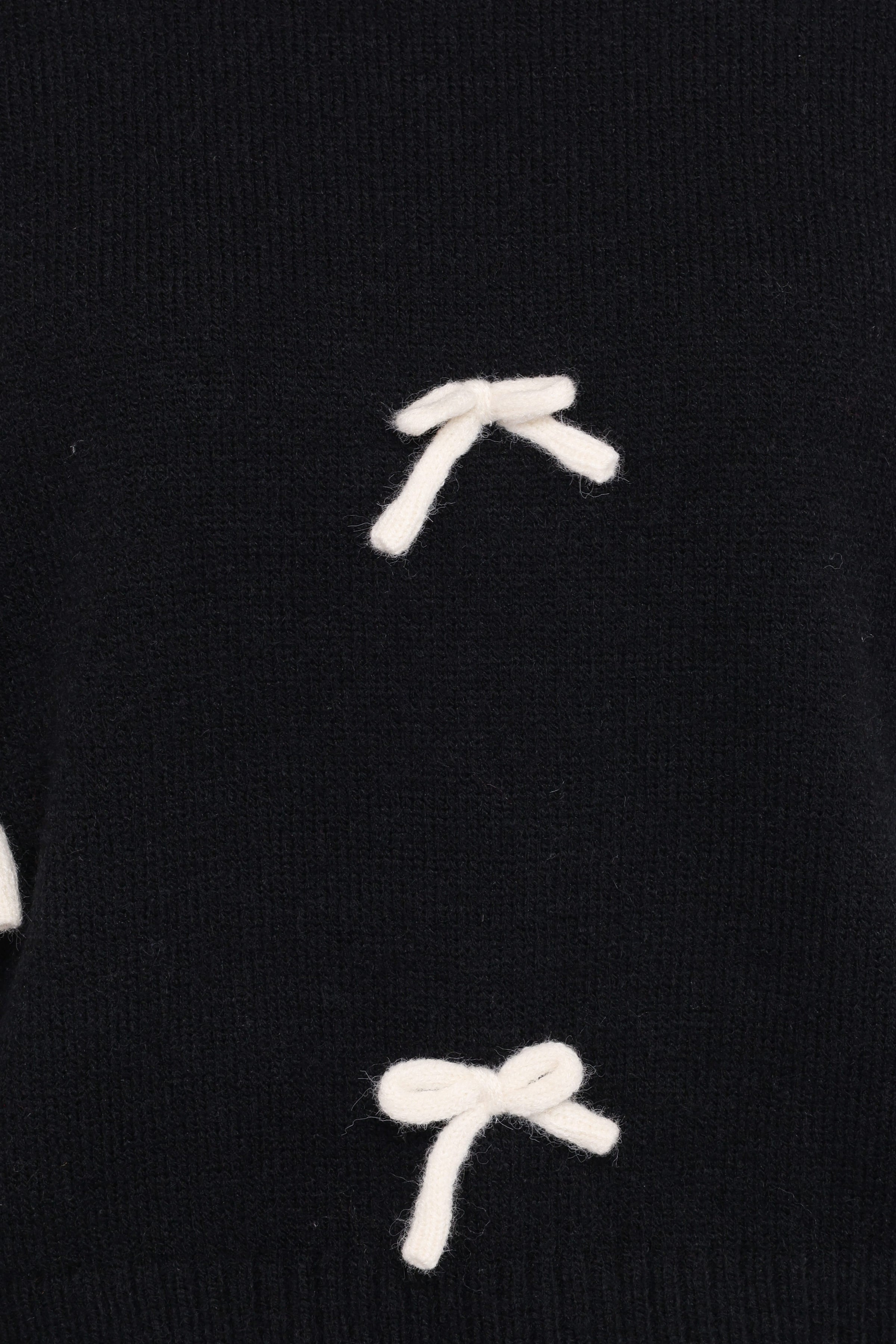KNITWEAR Voss Bow Knit Sweater - Black