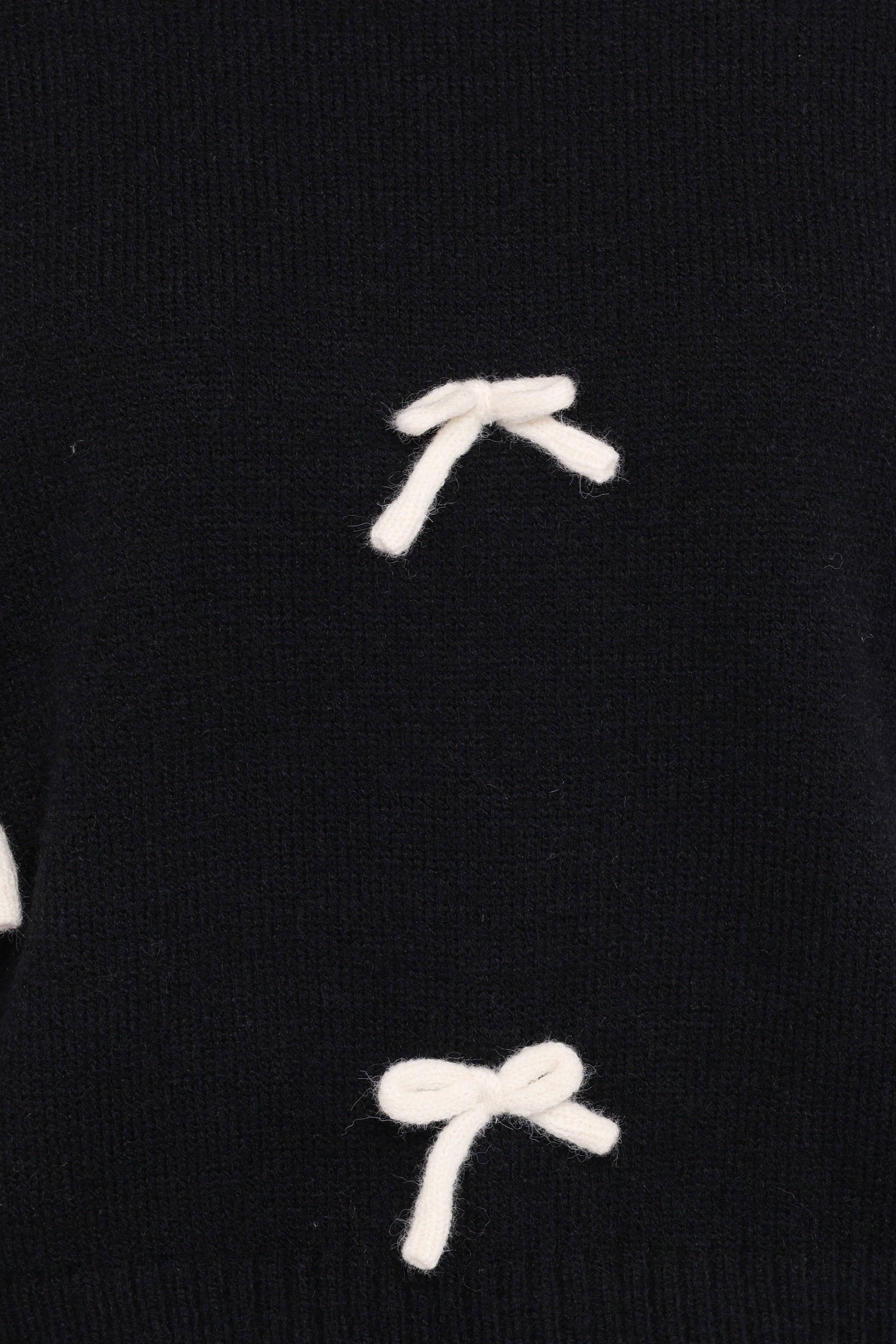 KNITWEAR Voss Bow Knit Sweater - Black