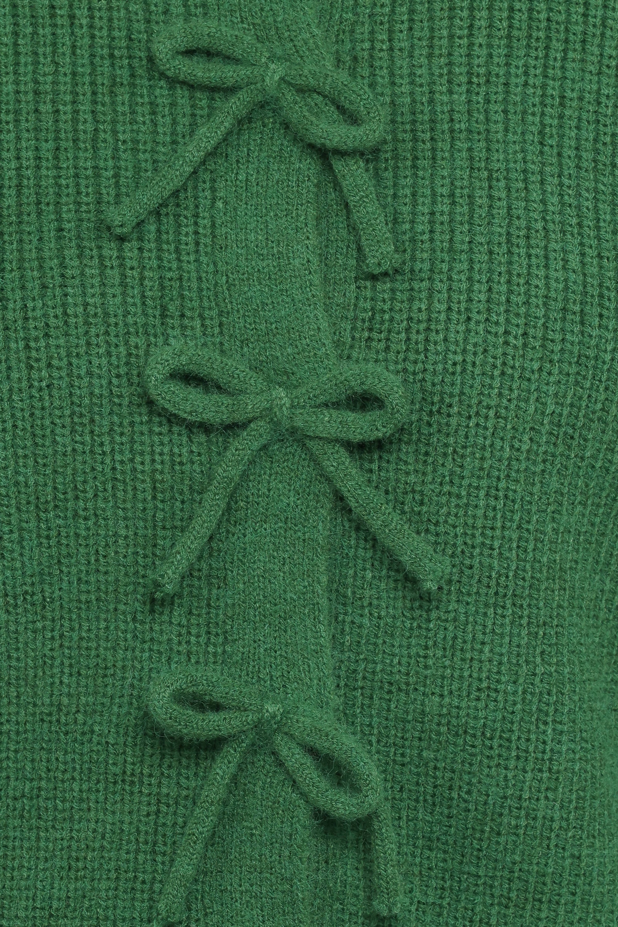 KNITWEAR Wilde Bow Front Cardigan - Green