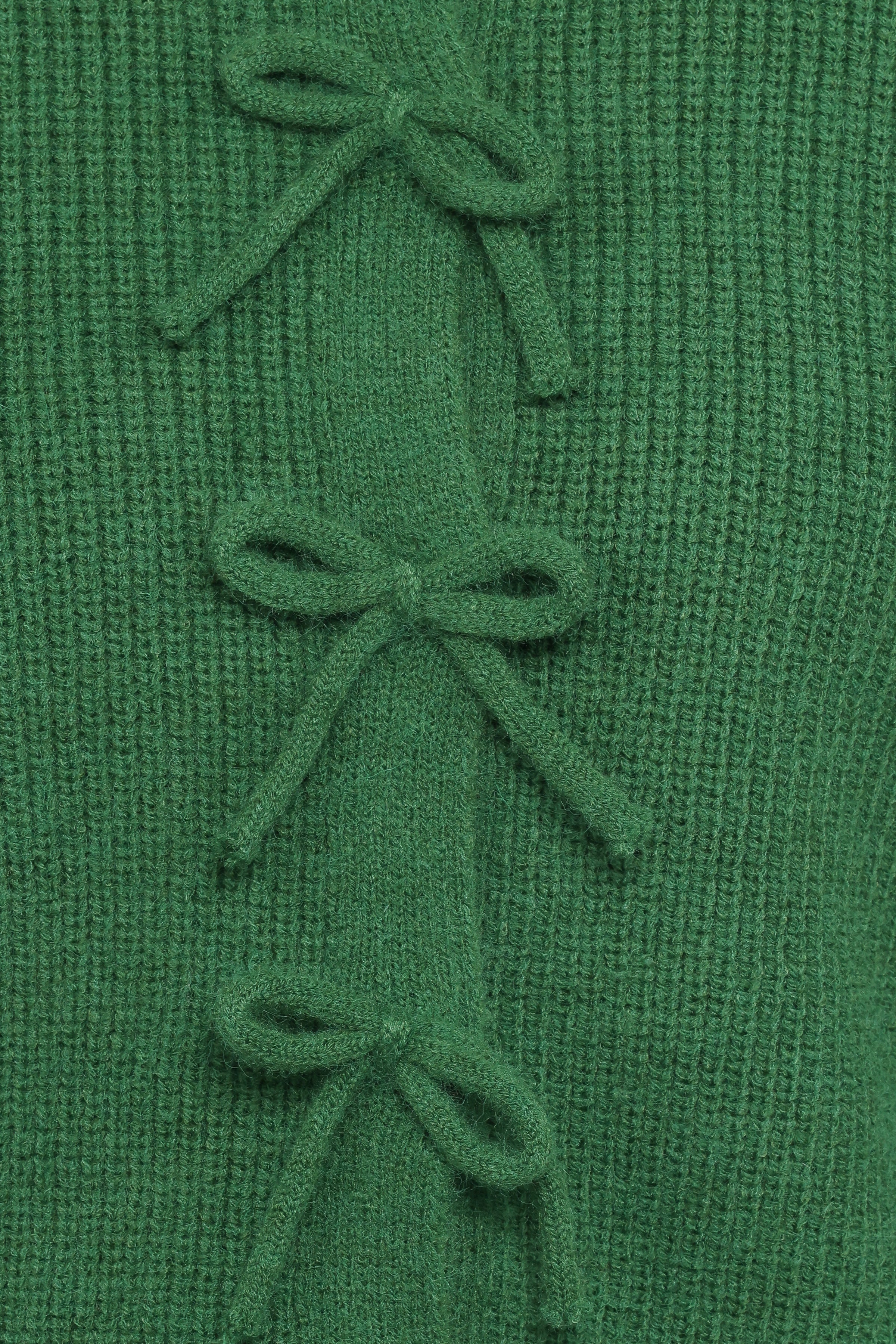 KNITWEAR Wilde Bow Front Cardigan - Green