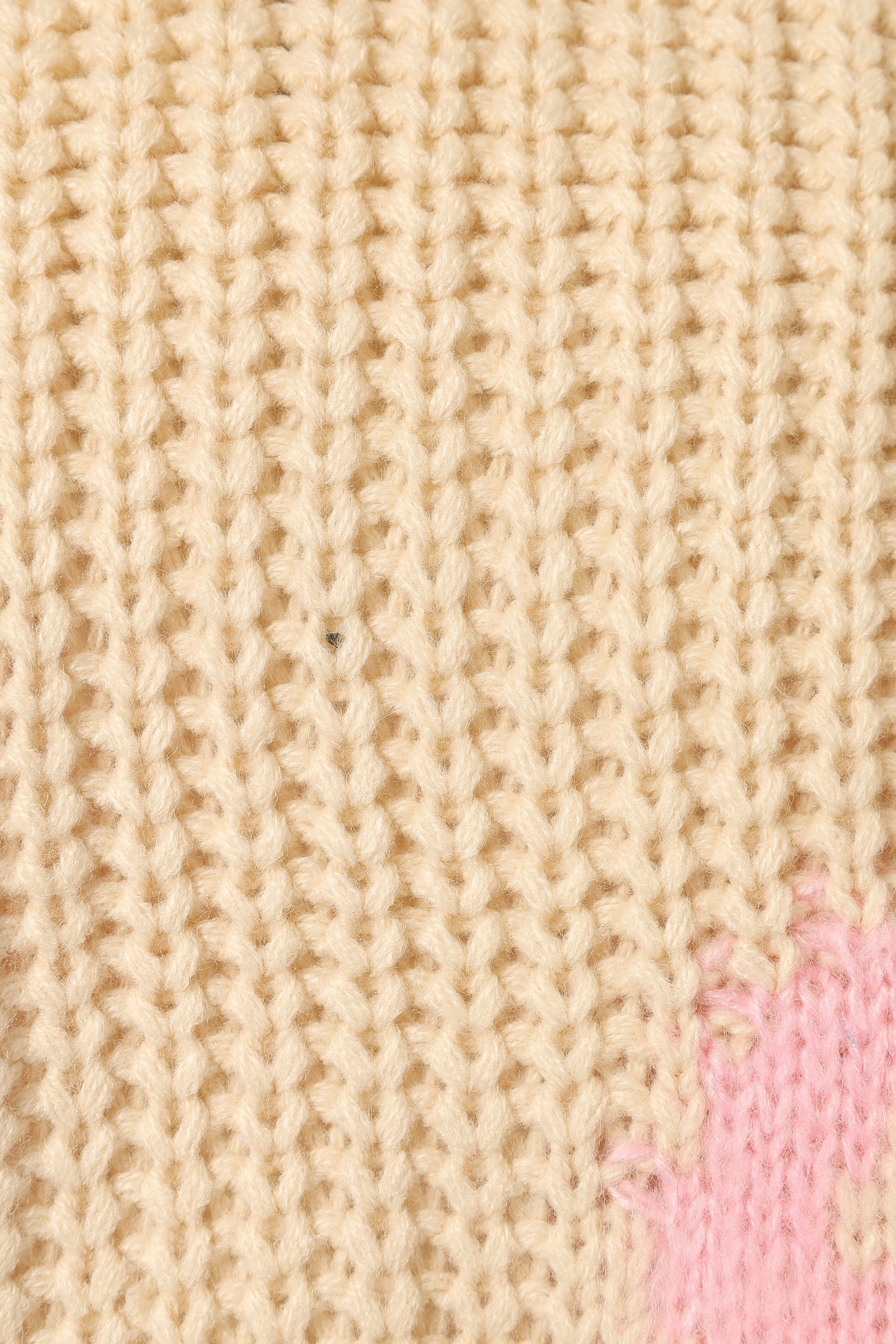 KNITWEAR @Wren Large Flower Knit Sweater - Cream