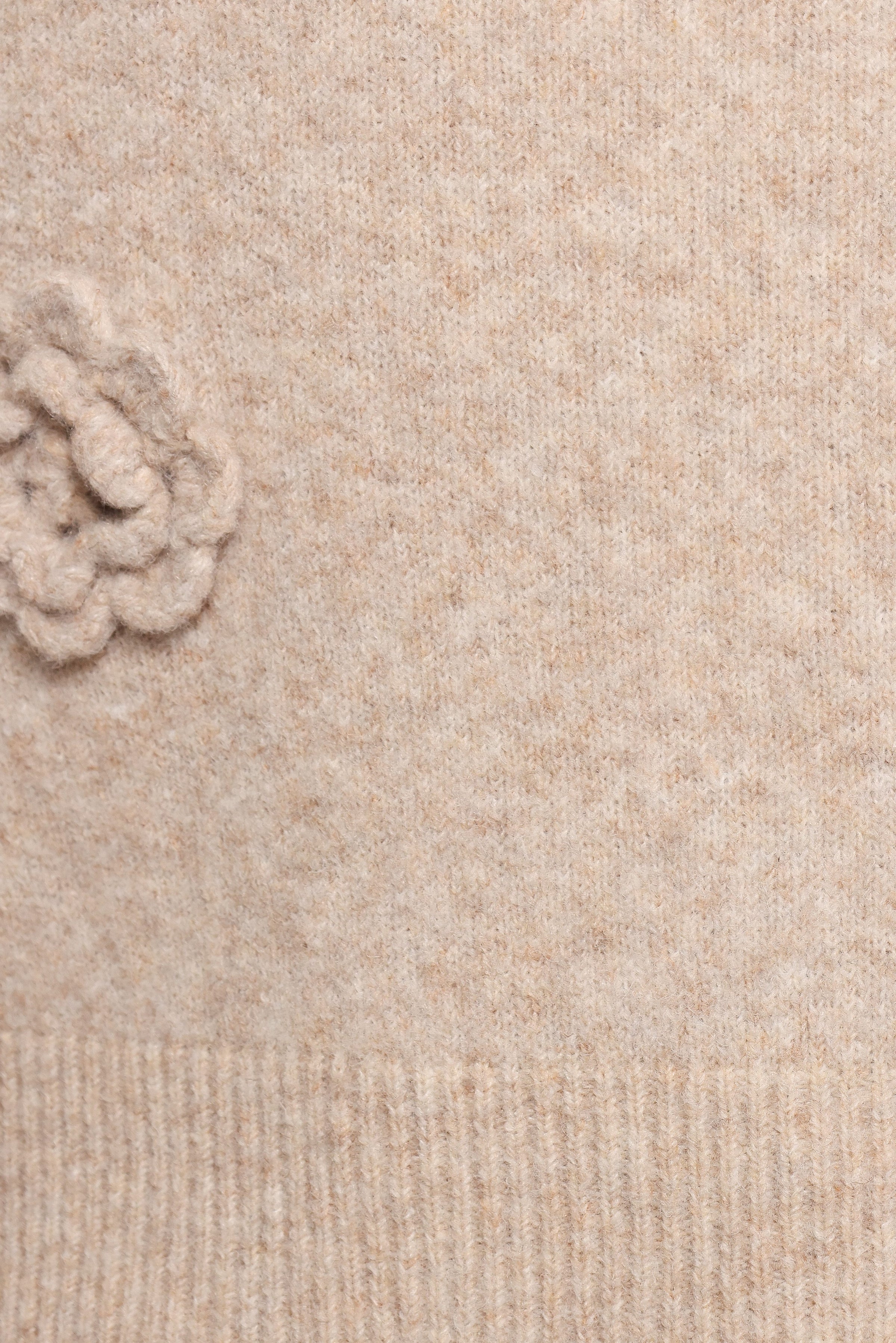 KNITWEAR Wynne All Over Flower Knit Sweater - Light Taupe