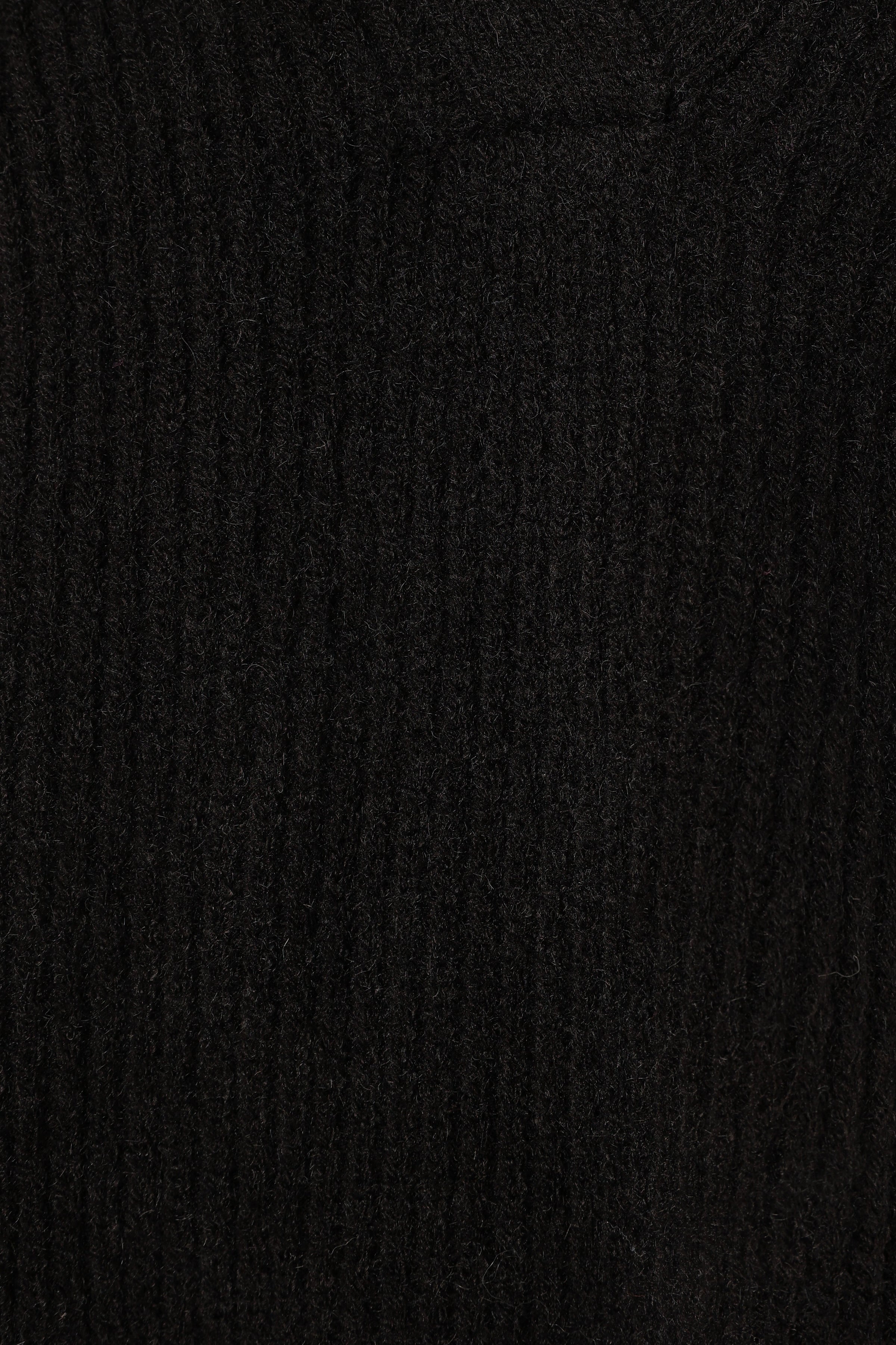 KNITWEAR @Zala Vneck Collar Knit Sweater - Black