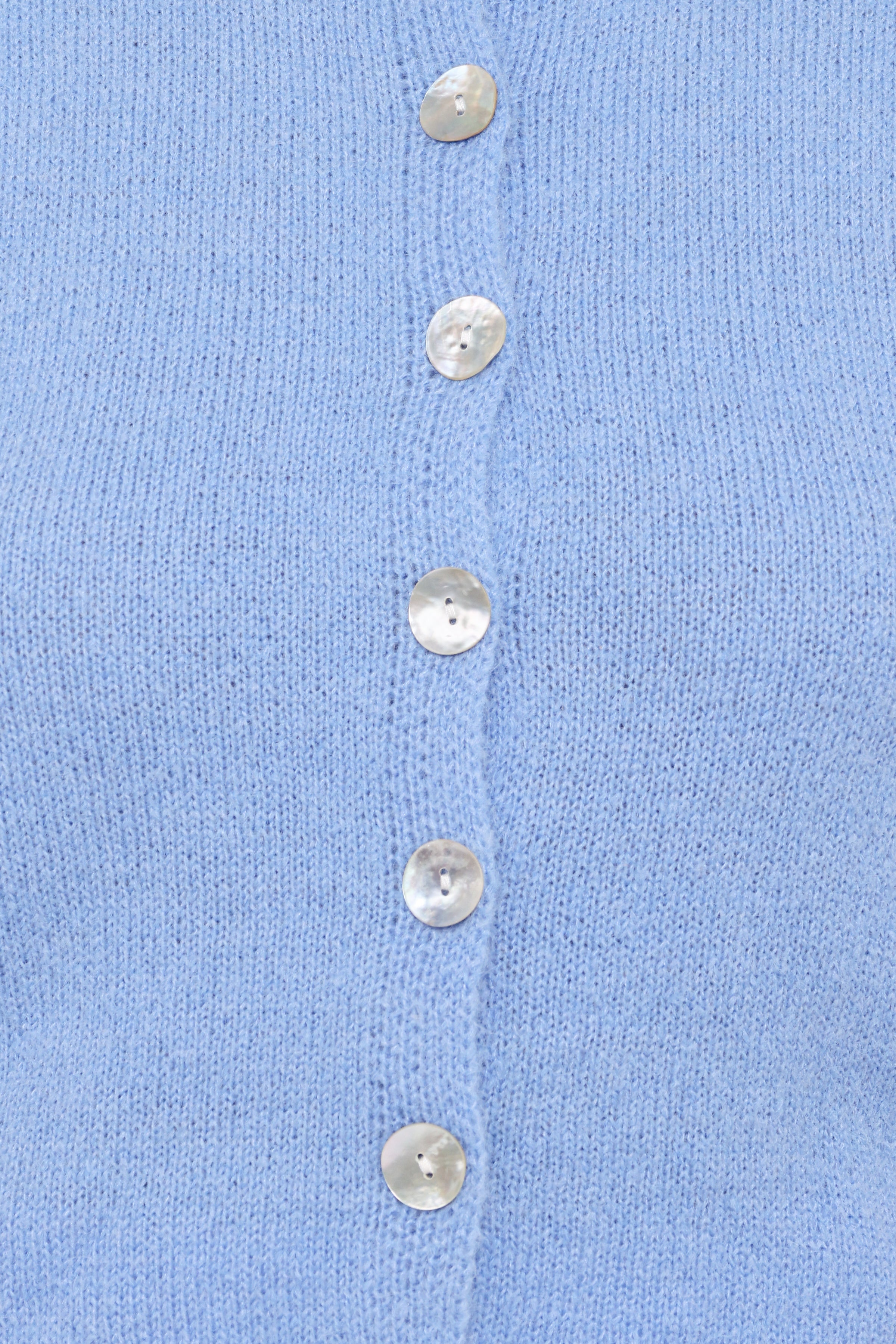 KNITWEAR Zena Puff Sleeve Cardigan - Cornflower Blue