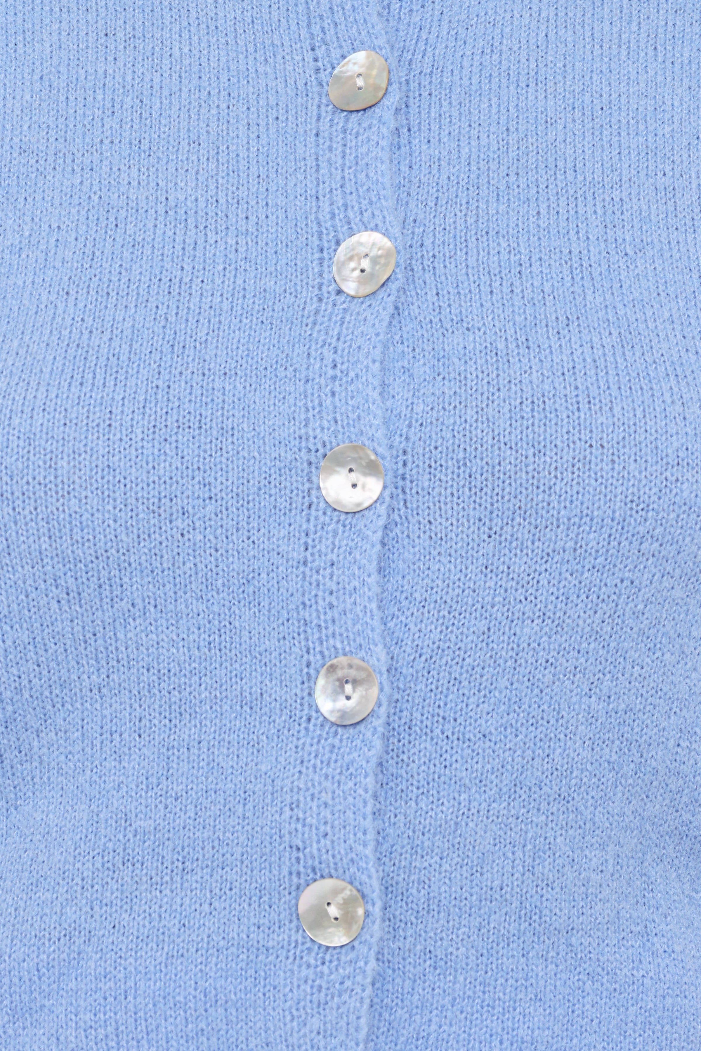 KNITWEAR Zena Puff Sleeve Cardigan - Cornflower Blue
