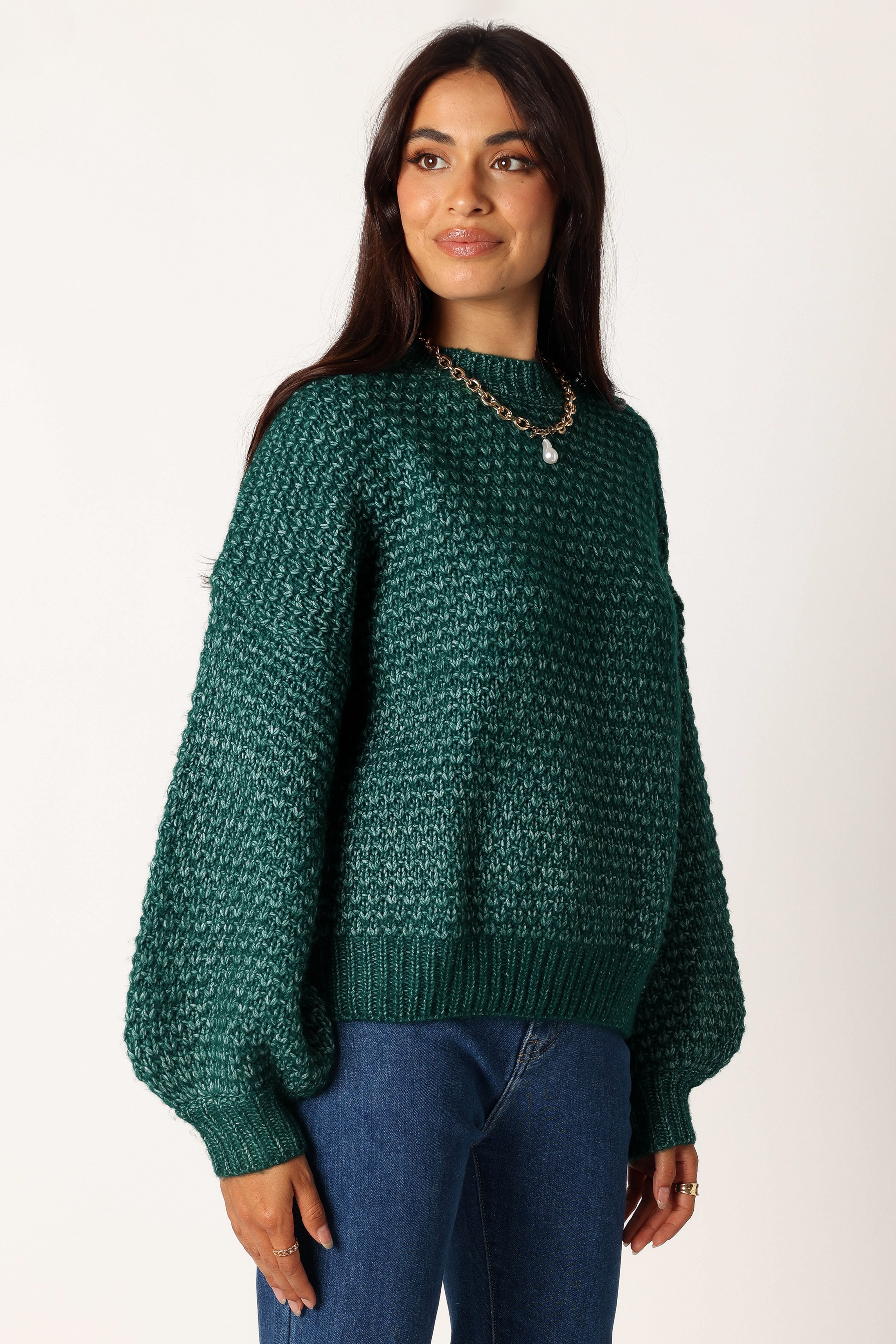 KNITWEAR @Ziggy Knit Sweater - Emerald