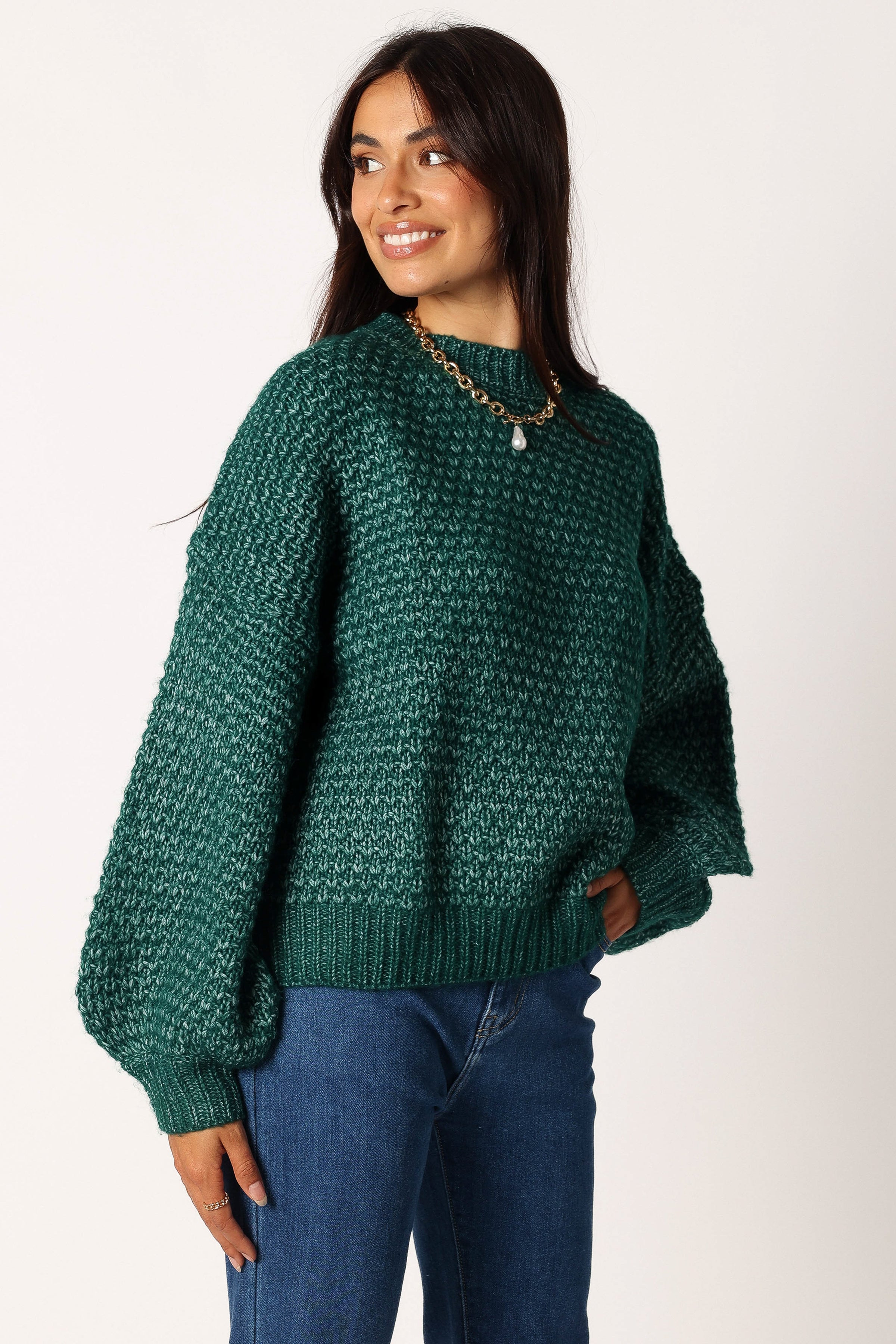KNITWEAR @Ziggy Knit Sweater - Emerald