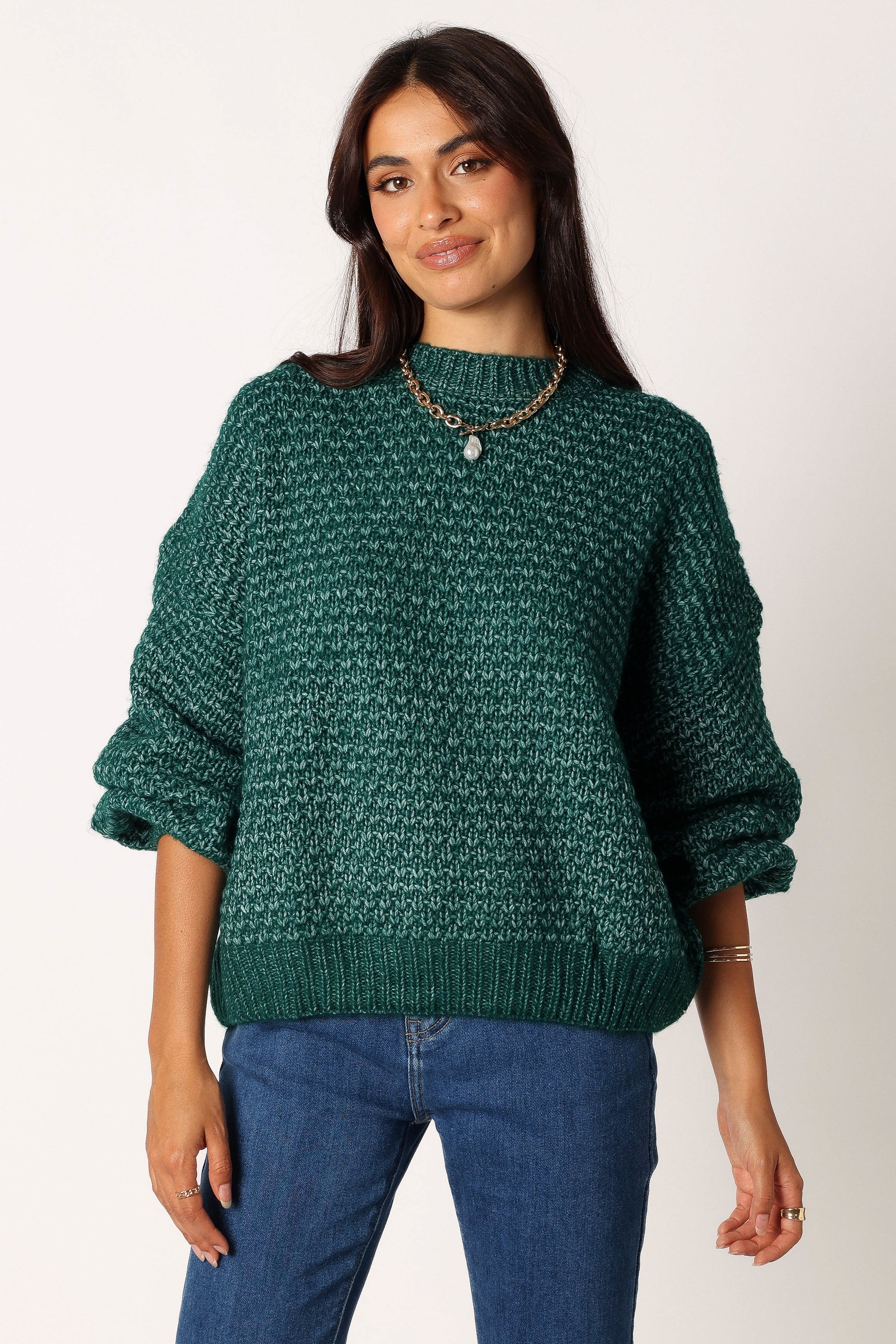 KNITWEAR @Ziggy Knit Sweater - Emerald