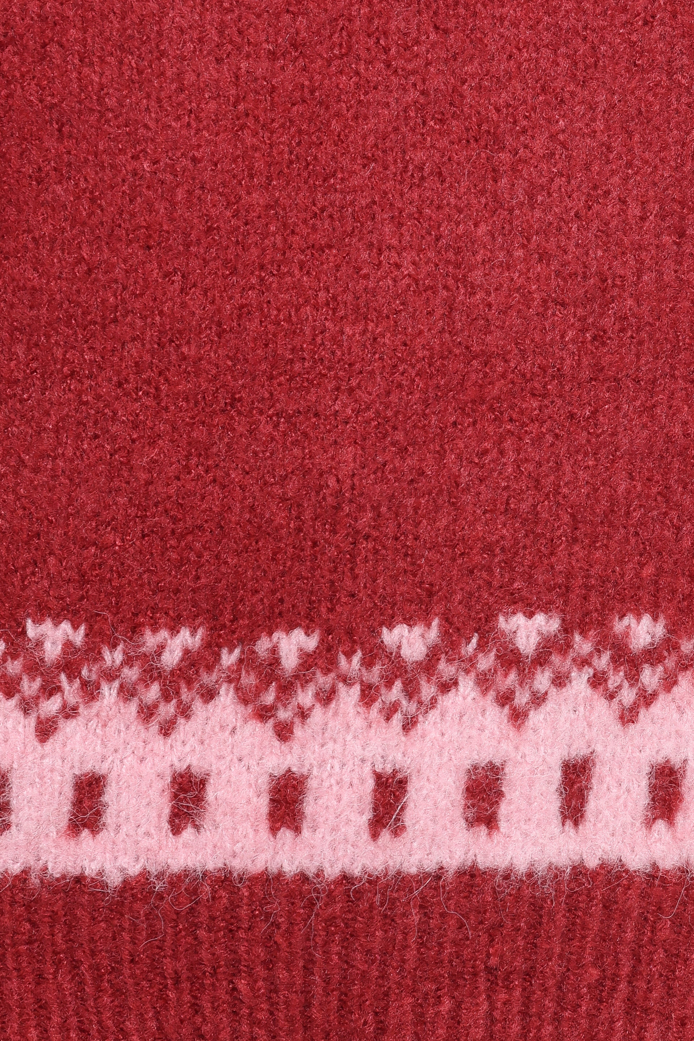 KNITWEAR Zinnia Fairisle Knit Sweater - Red