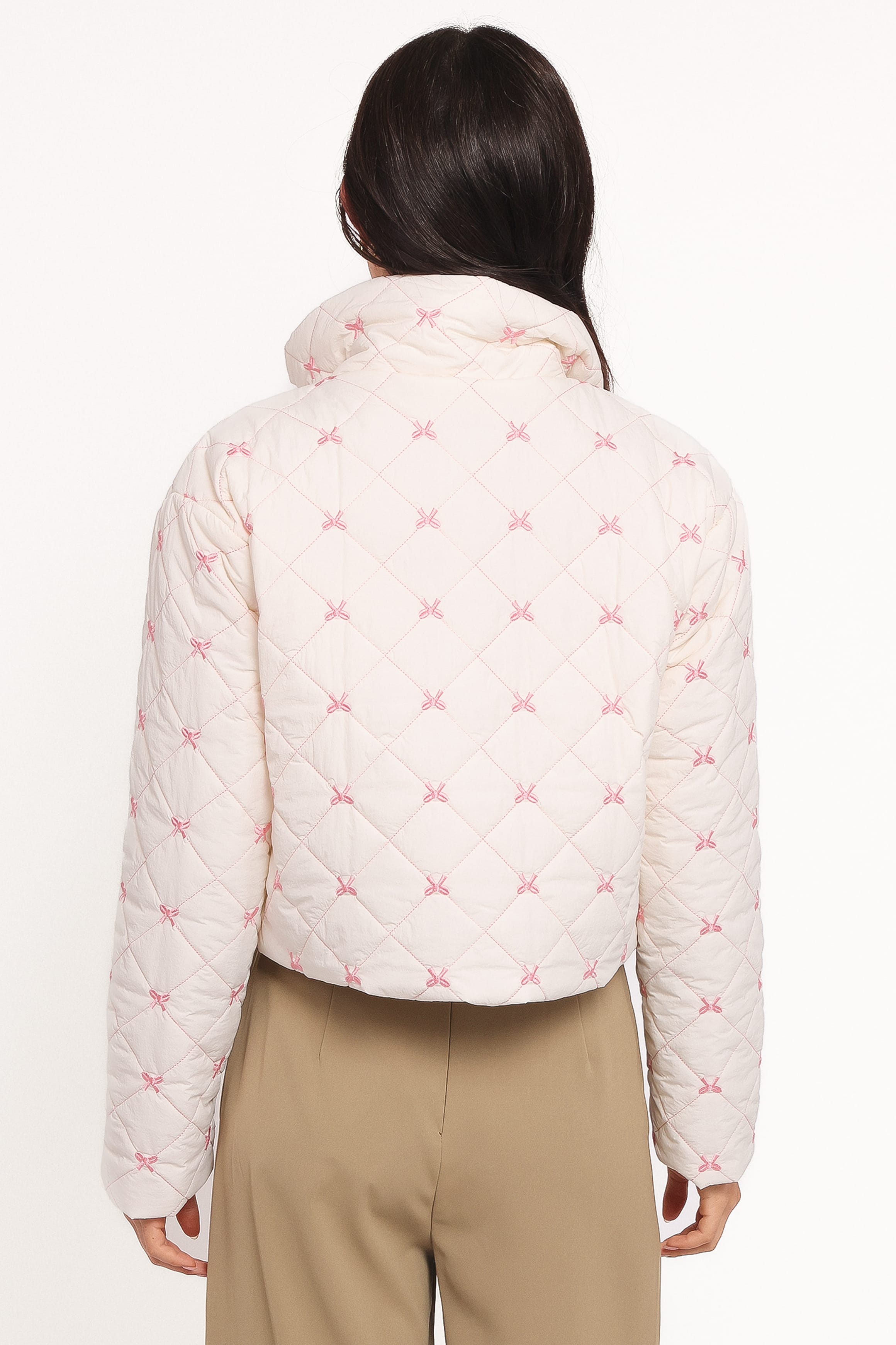 OUTERWEAR Adi Quilted Jacket - Pink Bow