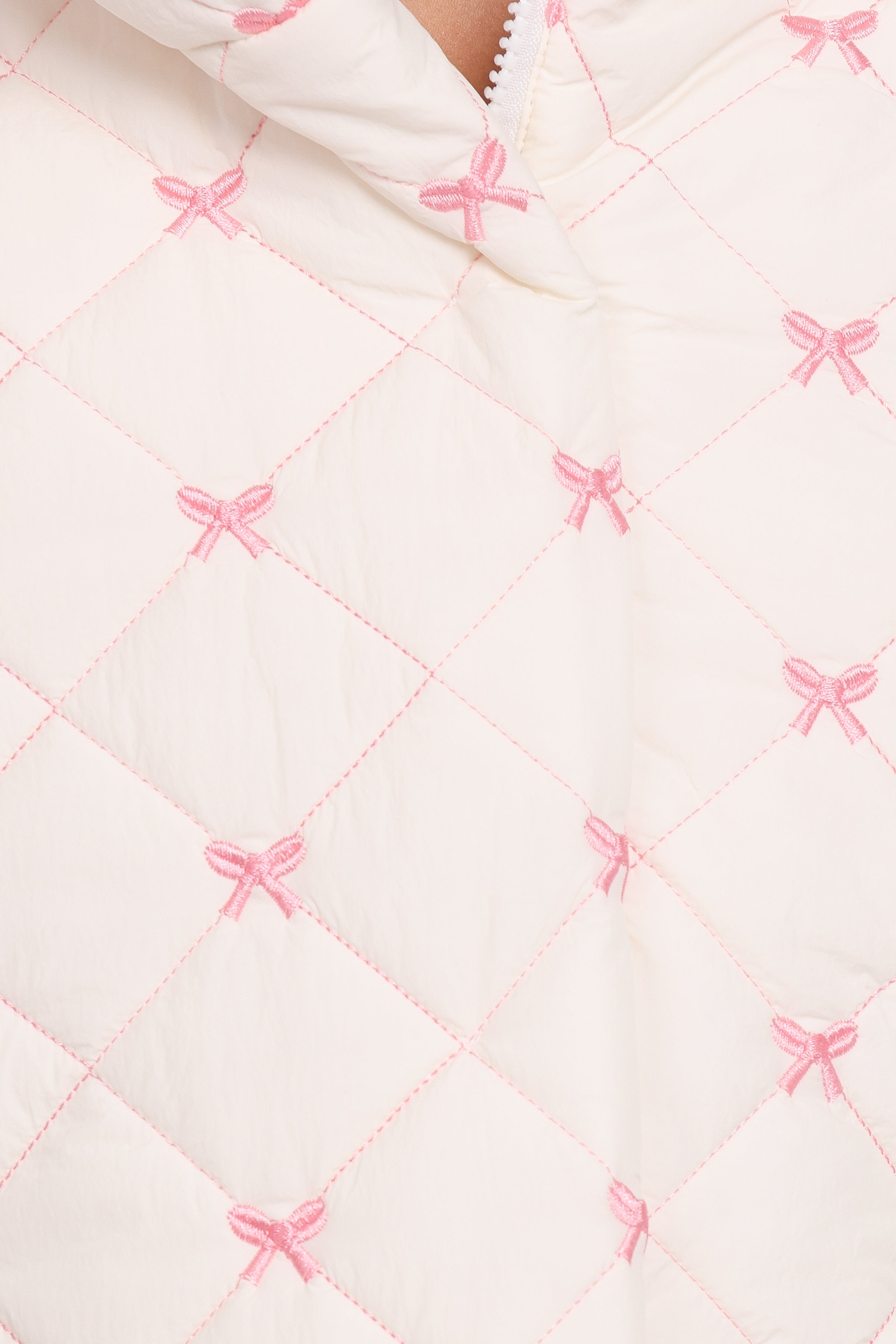OUTERWEAR Adi Quilted Jacket - Pink Bow
