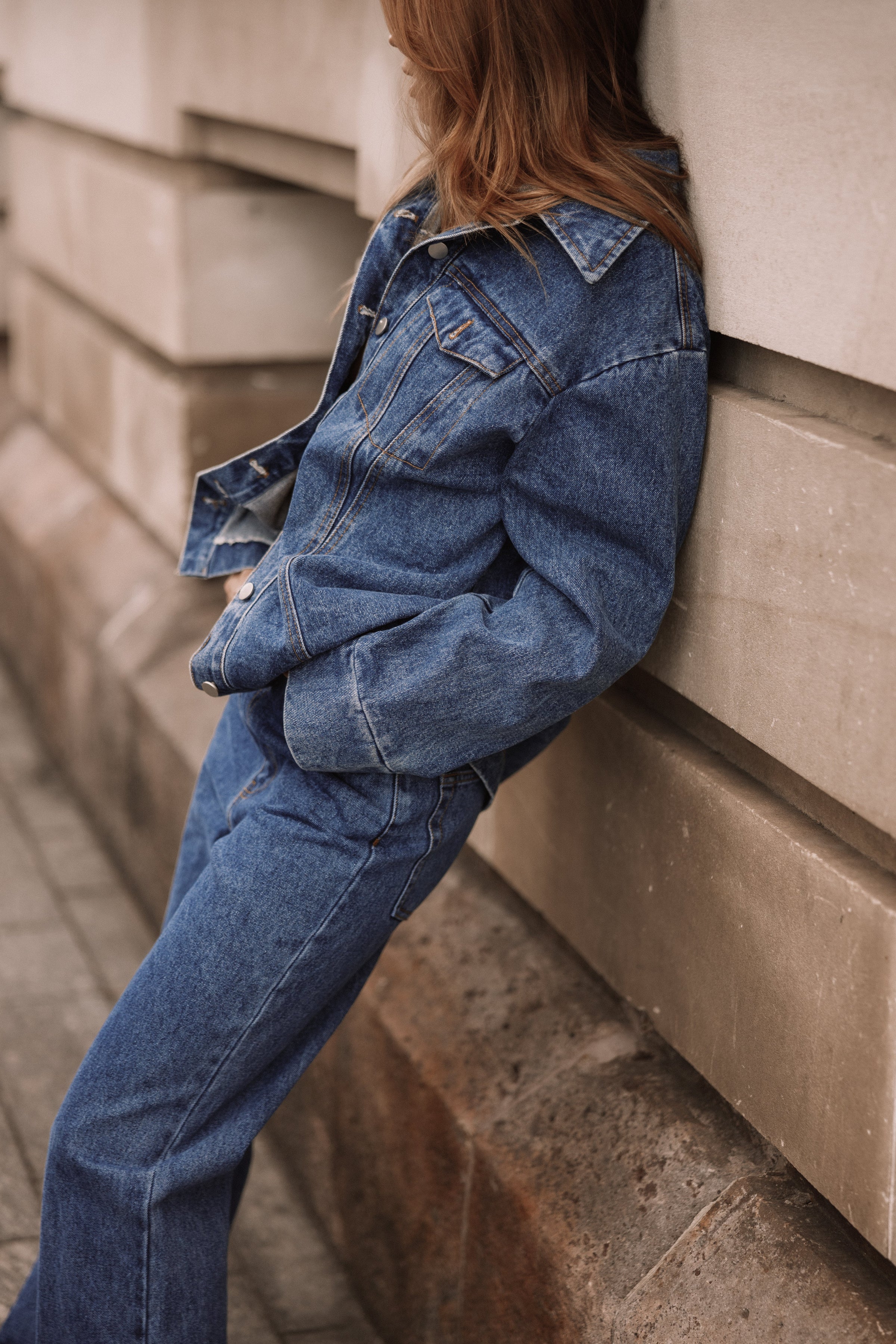 OUTERWEAR @Alba Denim Jacket - Denim (Hold for Winter Essentials)