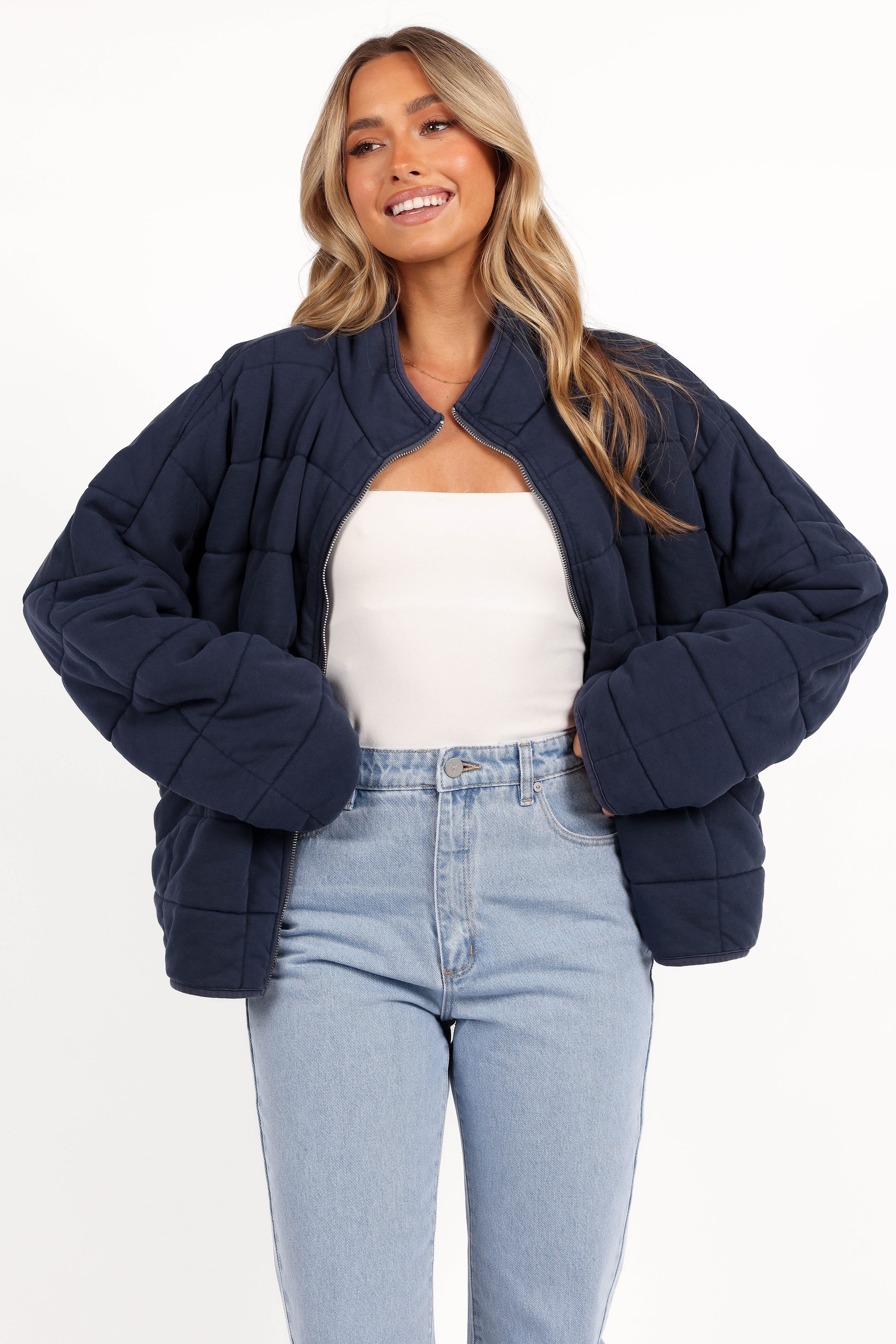 OUTERWEAR Alegra Quilted Jacket - Navy