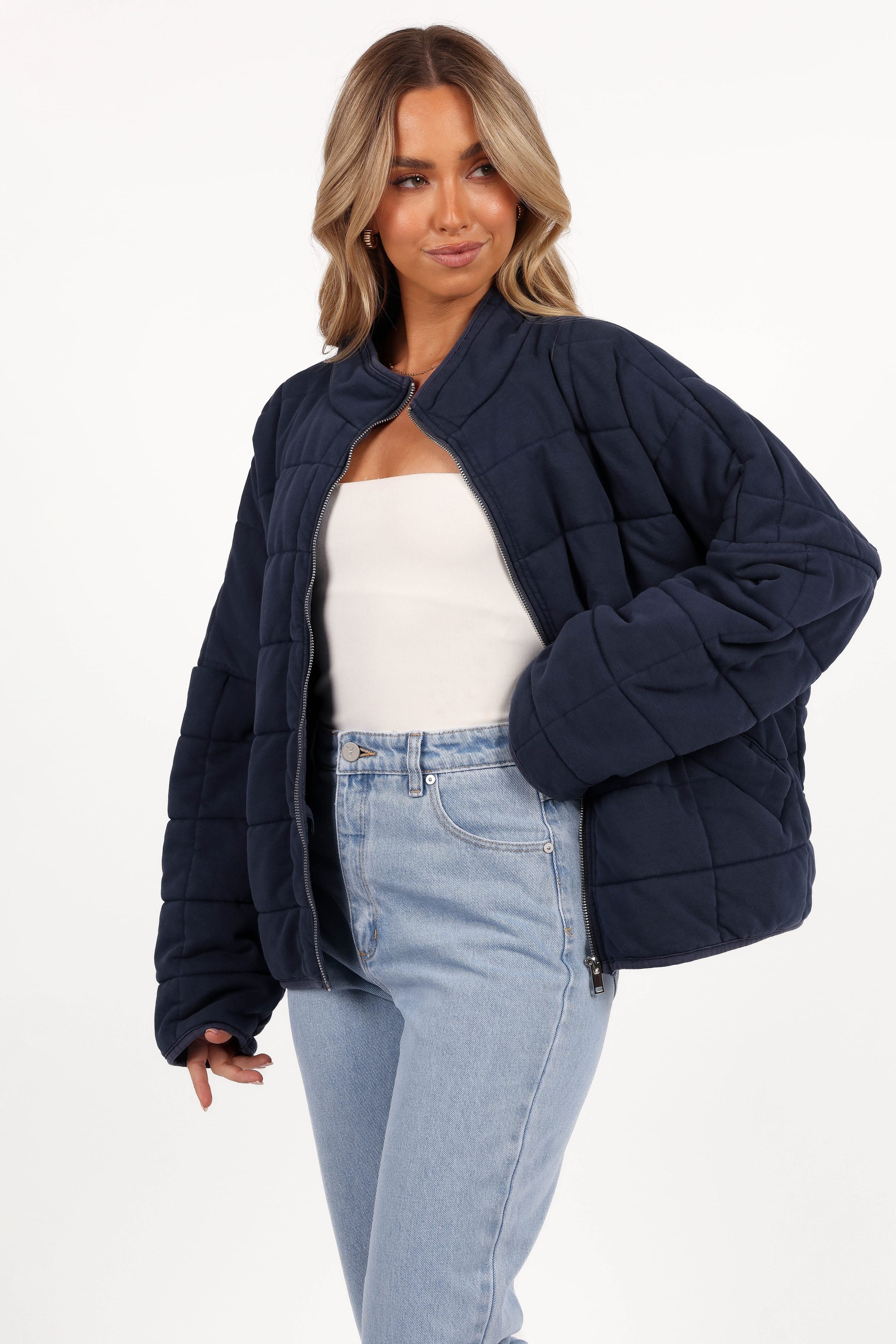 OUTERWEAR Alegra Quilted Jacket - Navy