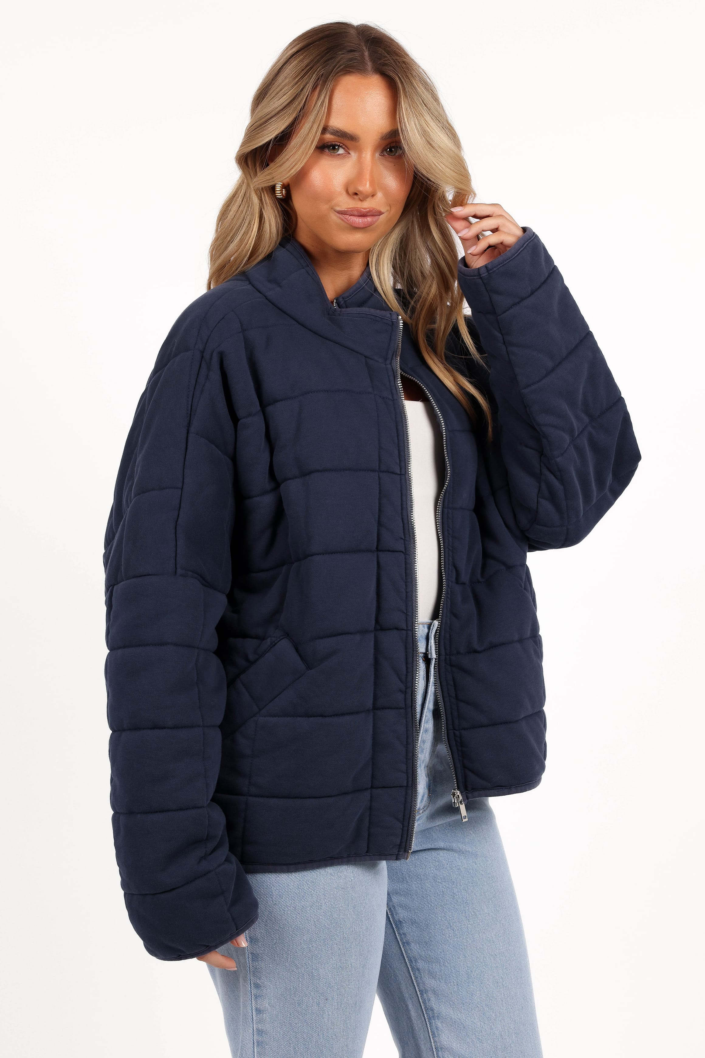 OUTERWEAR Alegra Quilted Jacket - Navy