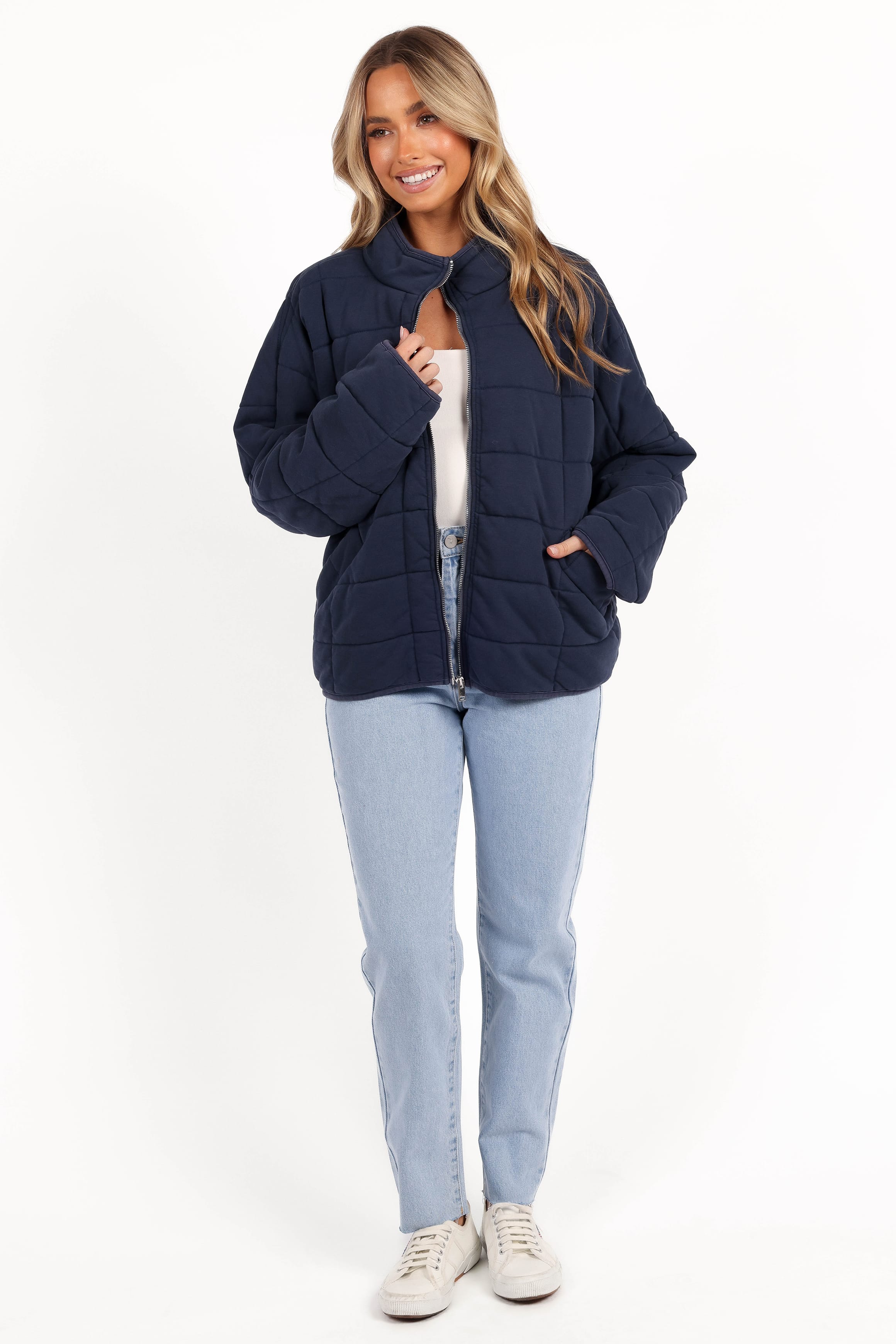 OUTERWEAR Alegra Quilted Jacket - Navy