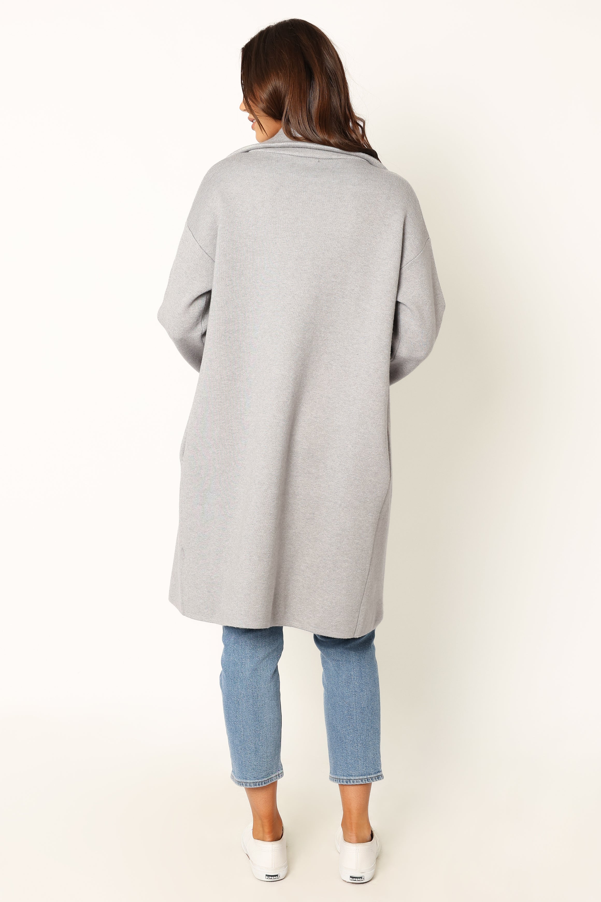 OUTERWEAR @Anastasia Long Coatigan - Heather Grey